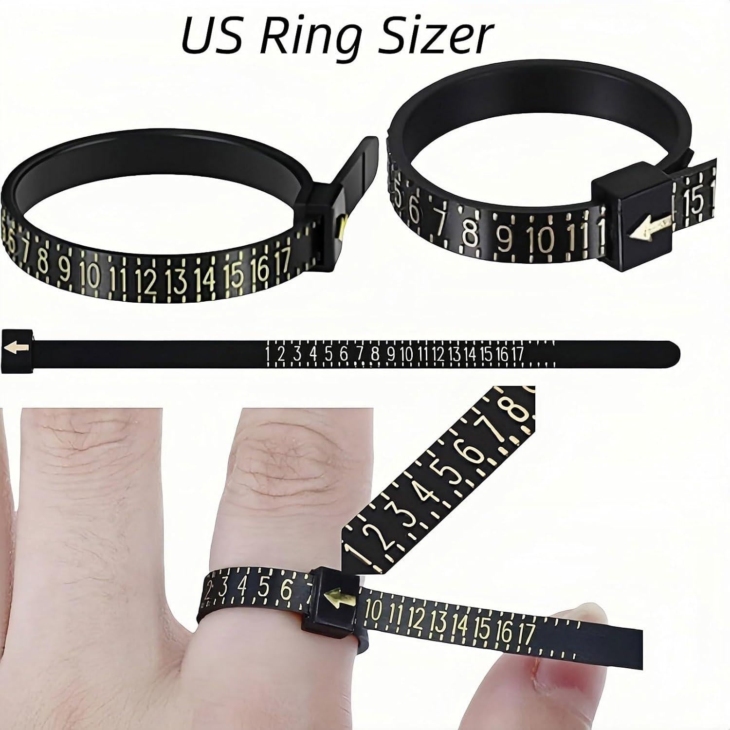 Juego de Medidores de Anillo de Metal YVYAVGE - 27 Piezas