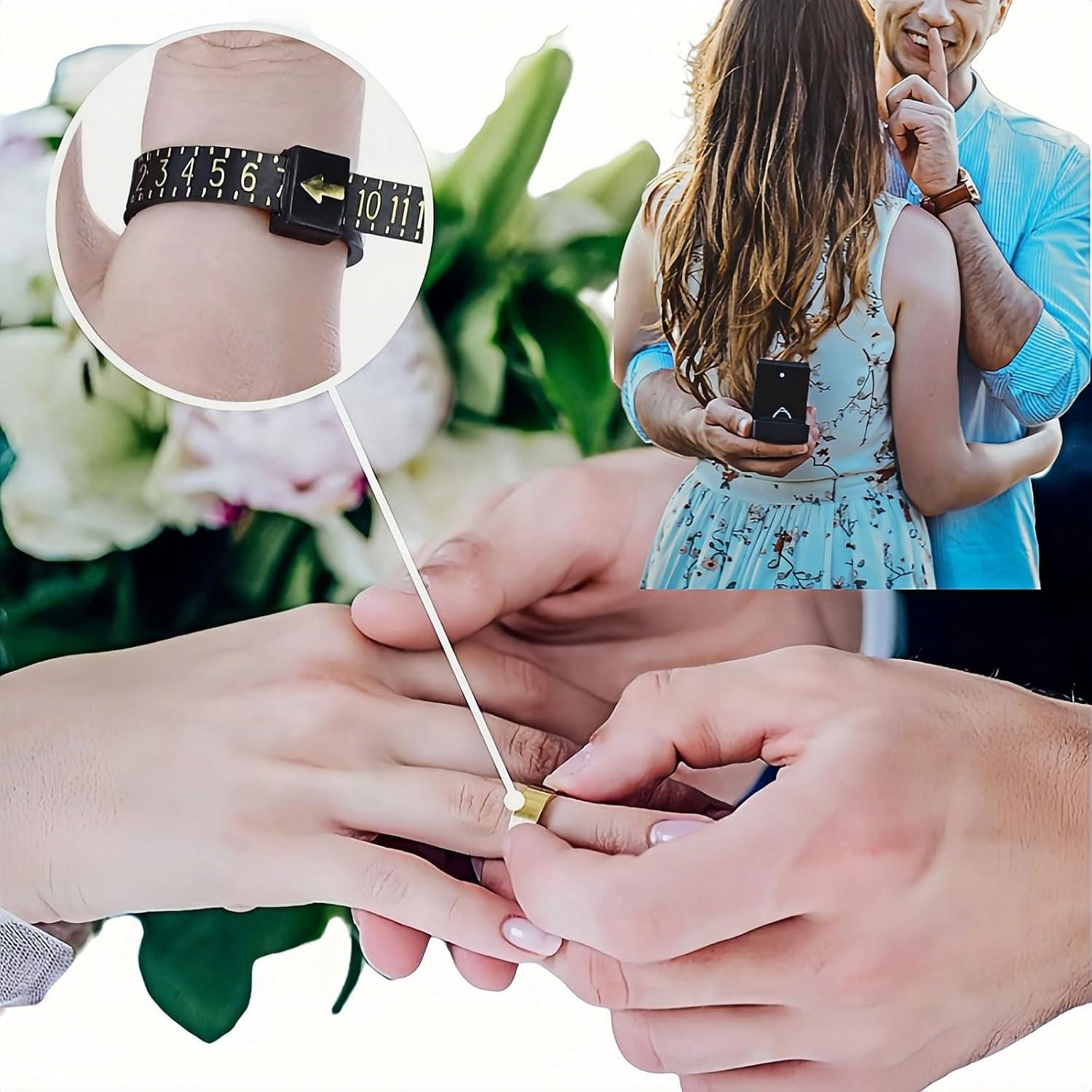 Juego de Medidores de Anillo de Metal YVYAVGE - 27 Piezas