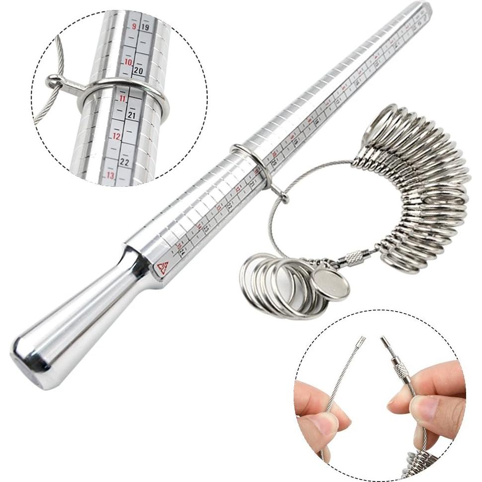 Juego de Herramientas de Medición de Tamaño de Anillo TOVOT