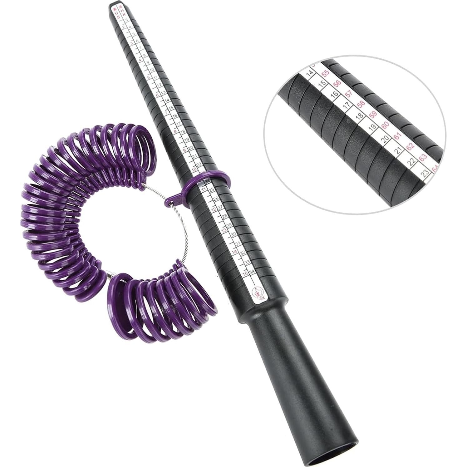 Juego de Medidores de Anillos Mimalexin - 4 Piezas, Tamaños US 1-15