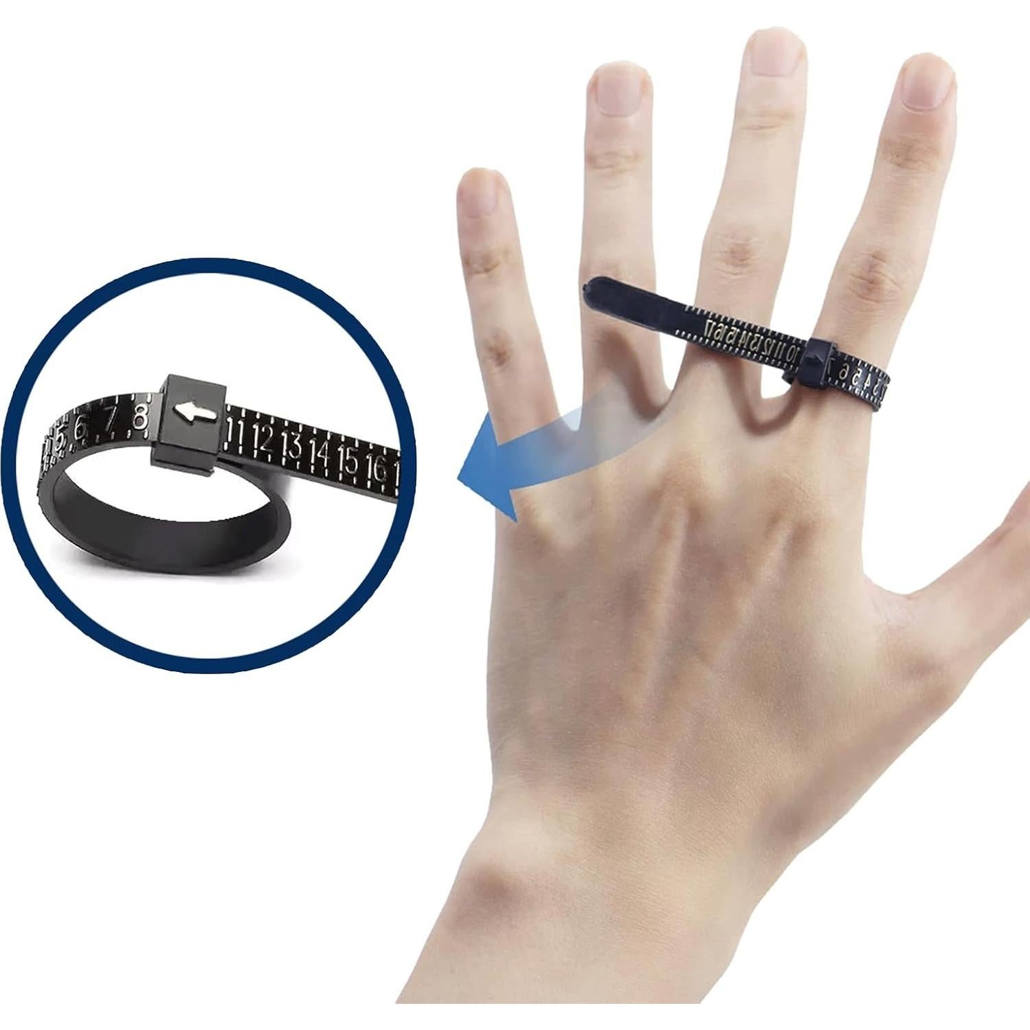 Juego de Medidores de Anillos Mimalexin - 4 Piezas, Tamaños US 1-15