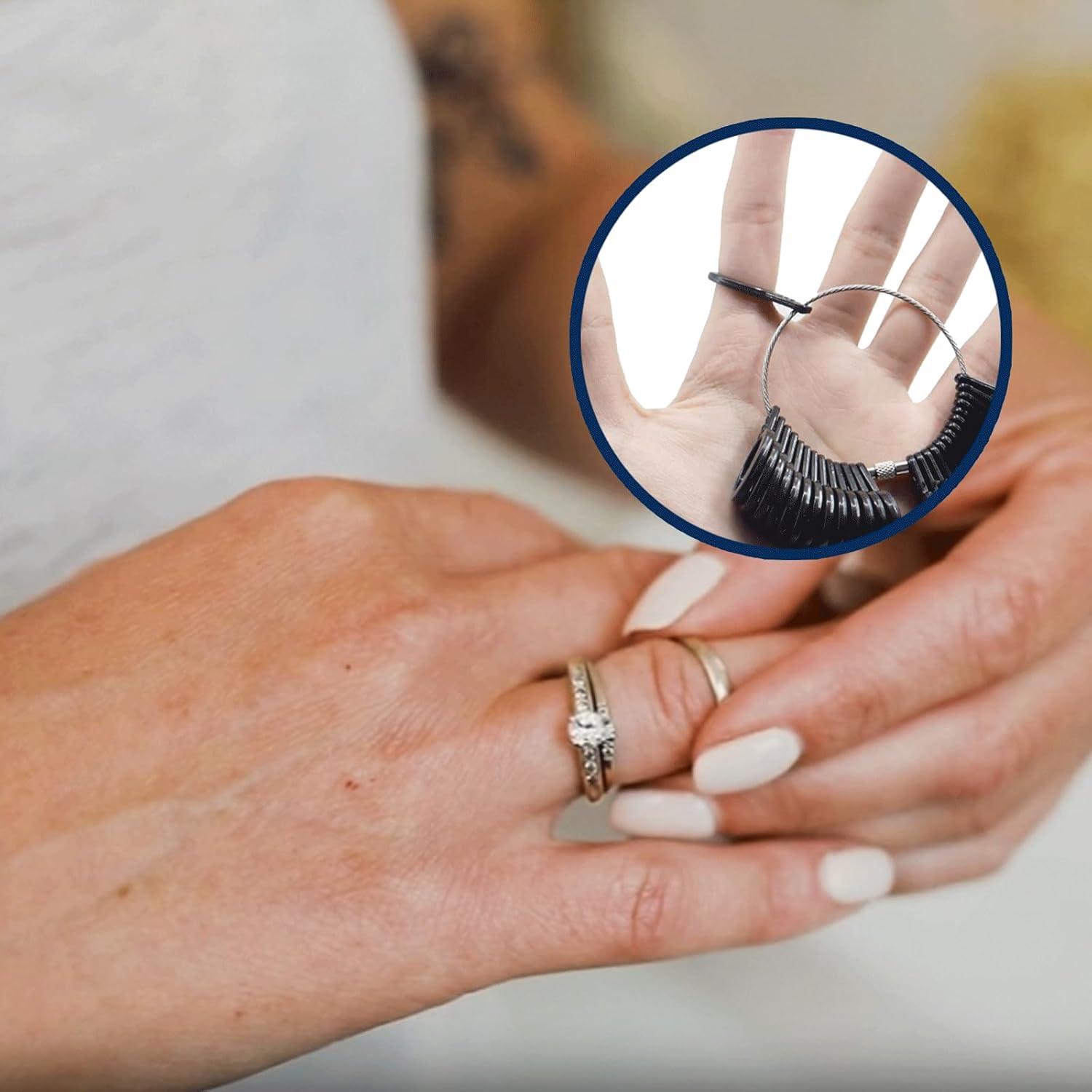 Juego de Medidores de Anillos Mimalexin - 4 Piezas, Tamaños US 1-15