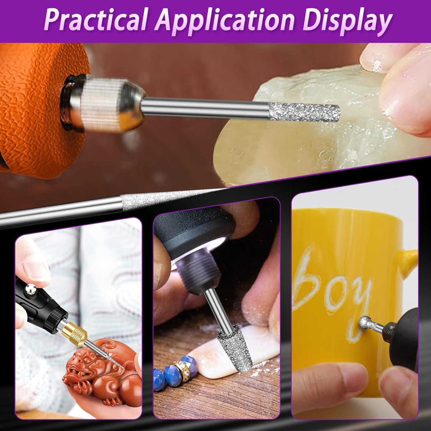 Kit de Pulido YURINWOO 52 Piezas Brocas Diamante 3mm