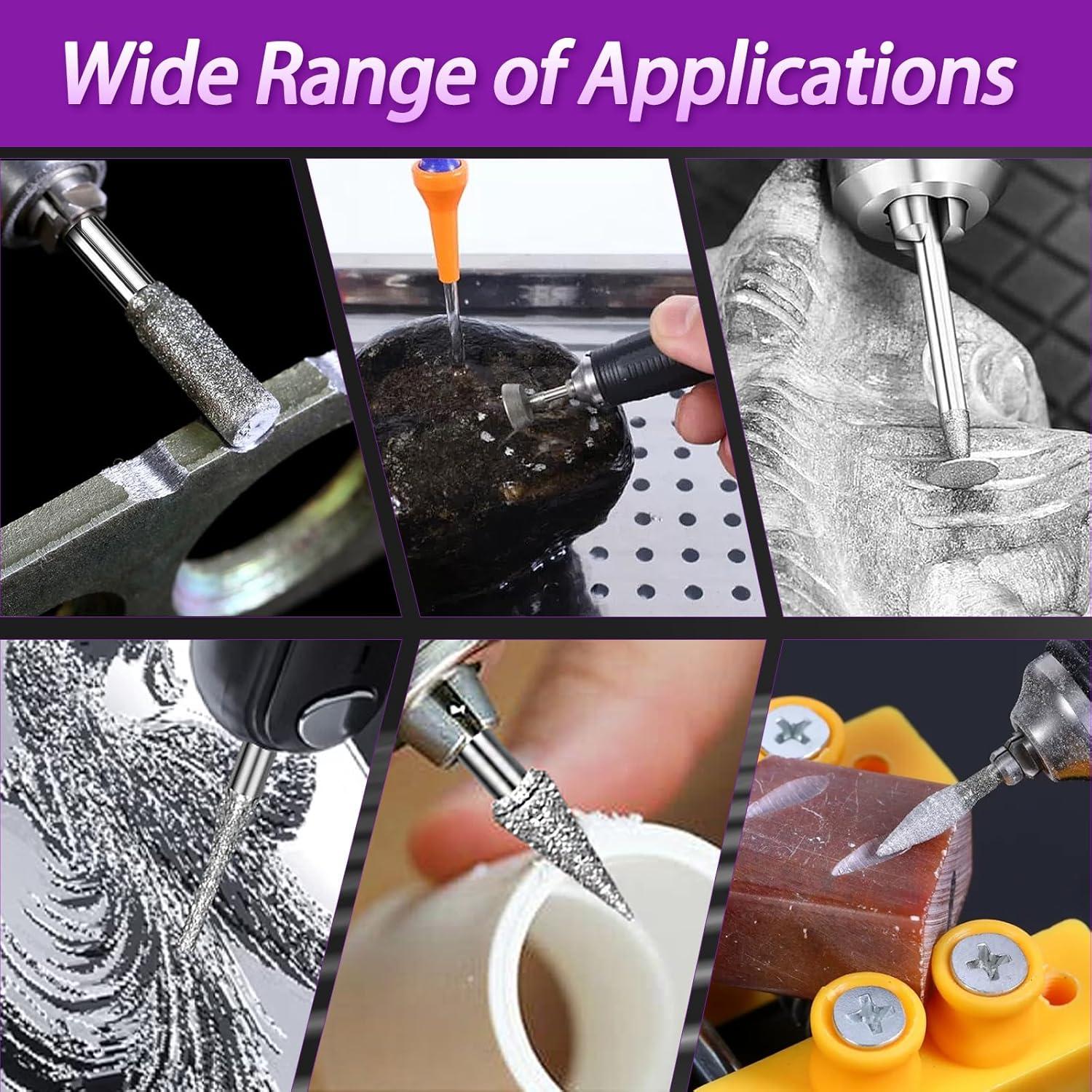 Kit de Pulido YURINWOO 52 Piezas Brocas Diamante 3mm