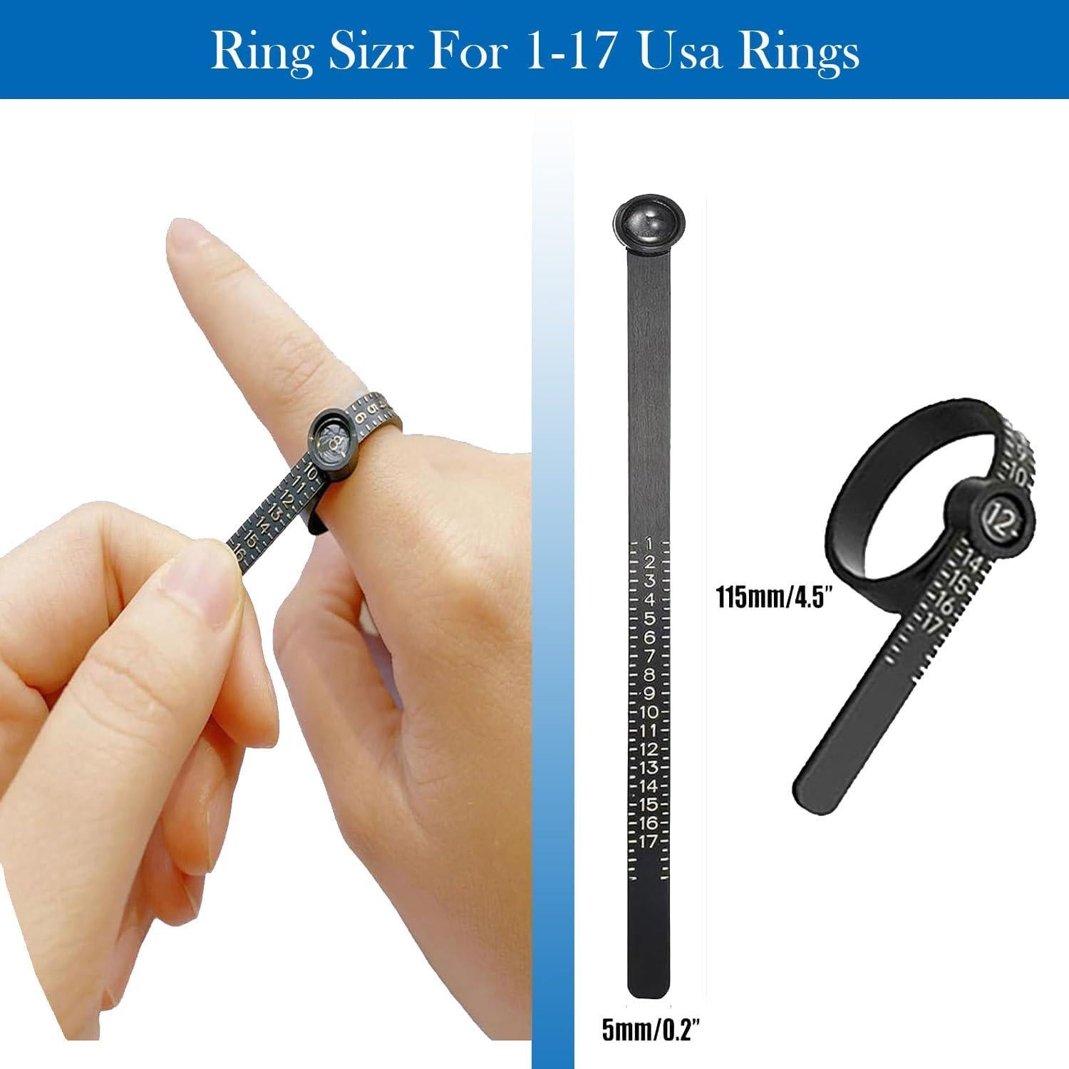 Ajustadores de Anillos Espirales Dorados y Transparentes 18pcs