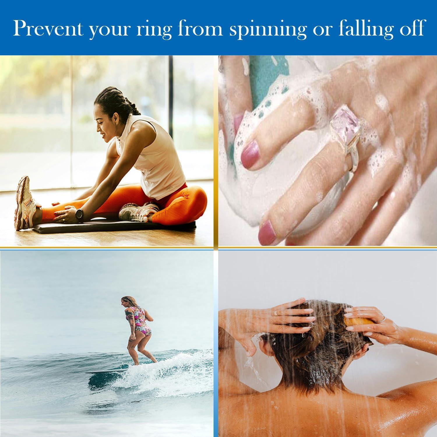 Ajustadores de Anillos Espirales Dorados y Transparentes 18pcs