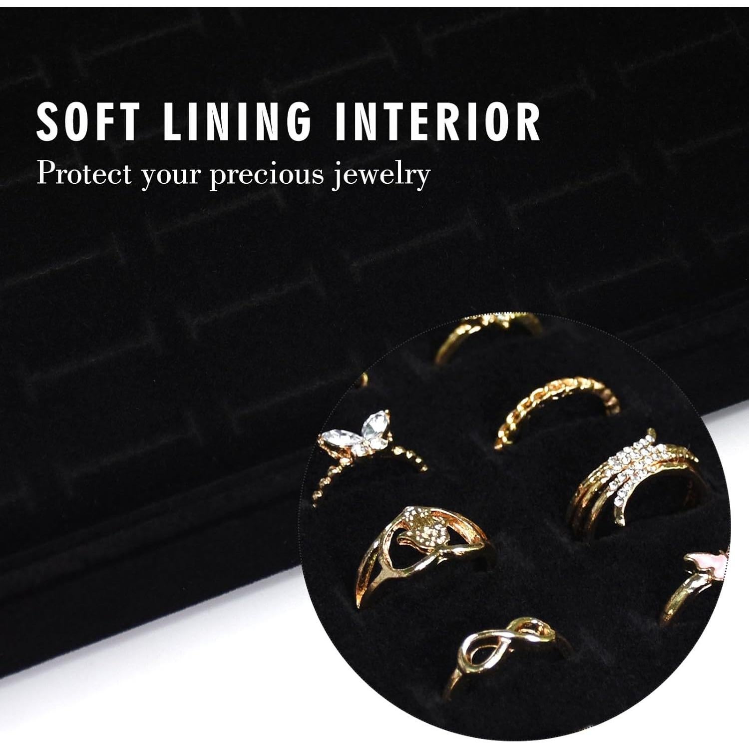 Bandeja de Exhibición de Anillos Siveit con Tapa Transparente