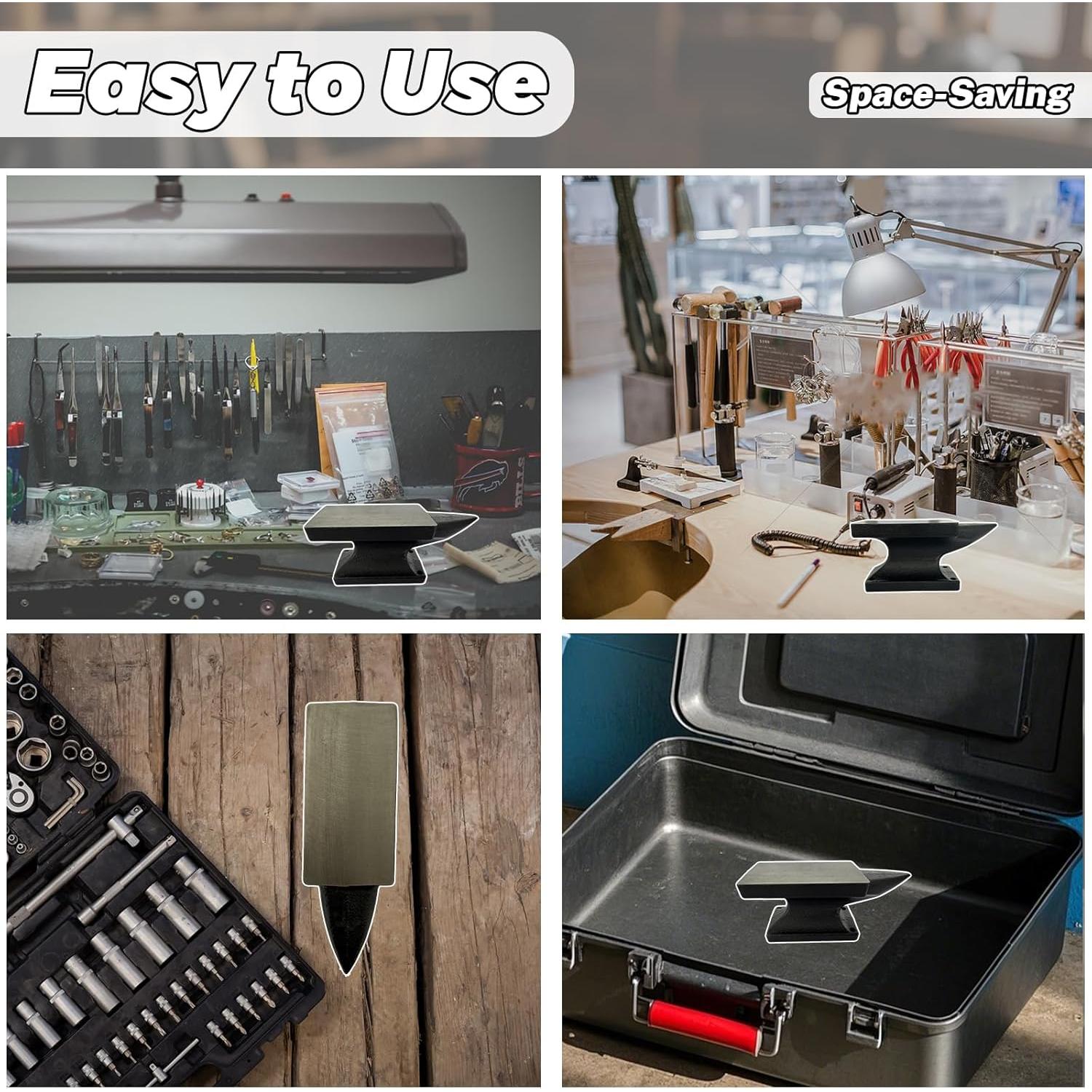 Juego de Yunque Mini Hyecen 1.36 kg con Martillo de Goma