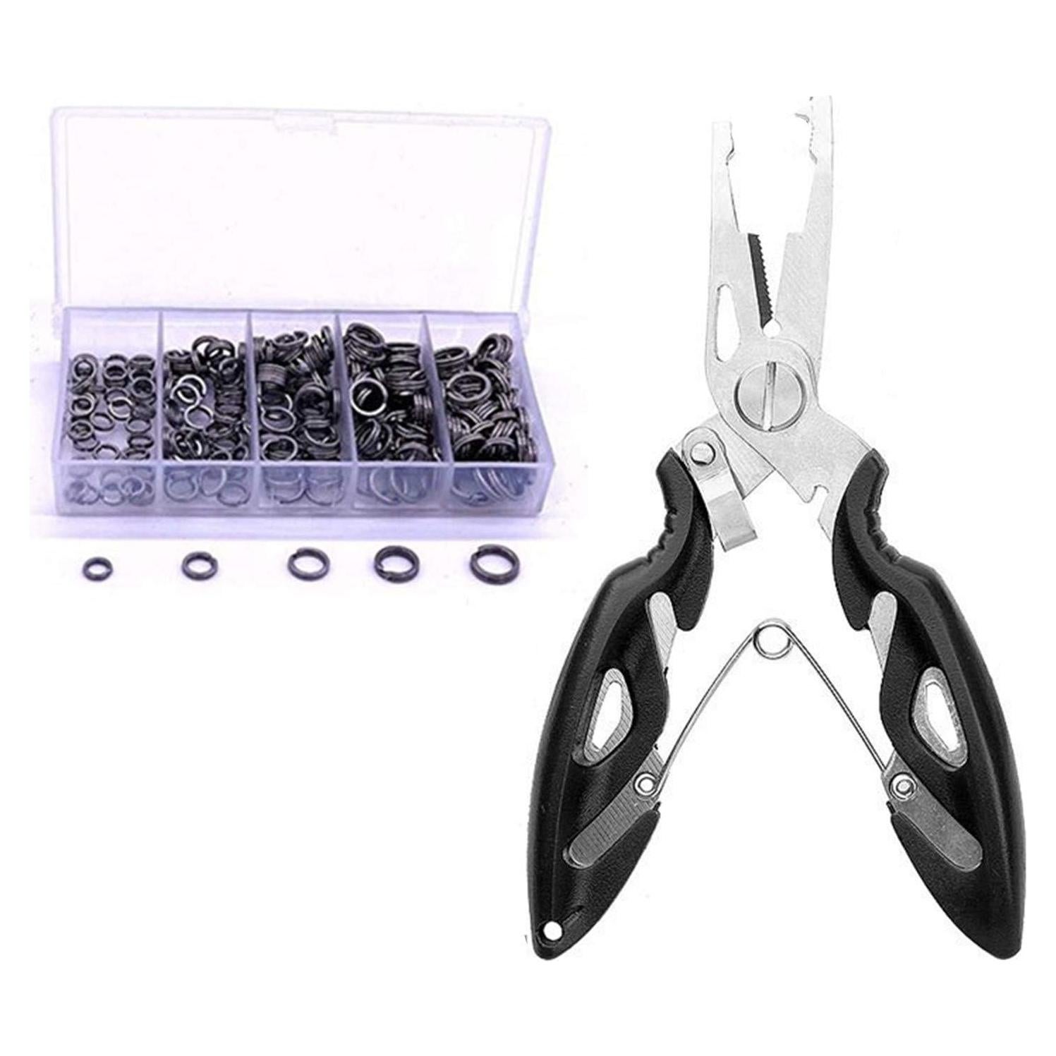 Kit de 250 Anillas Abiertas y Alicates JJZS para Pesca
