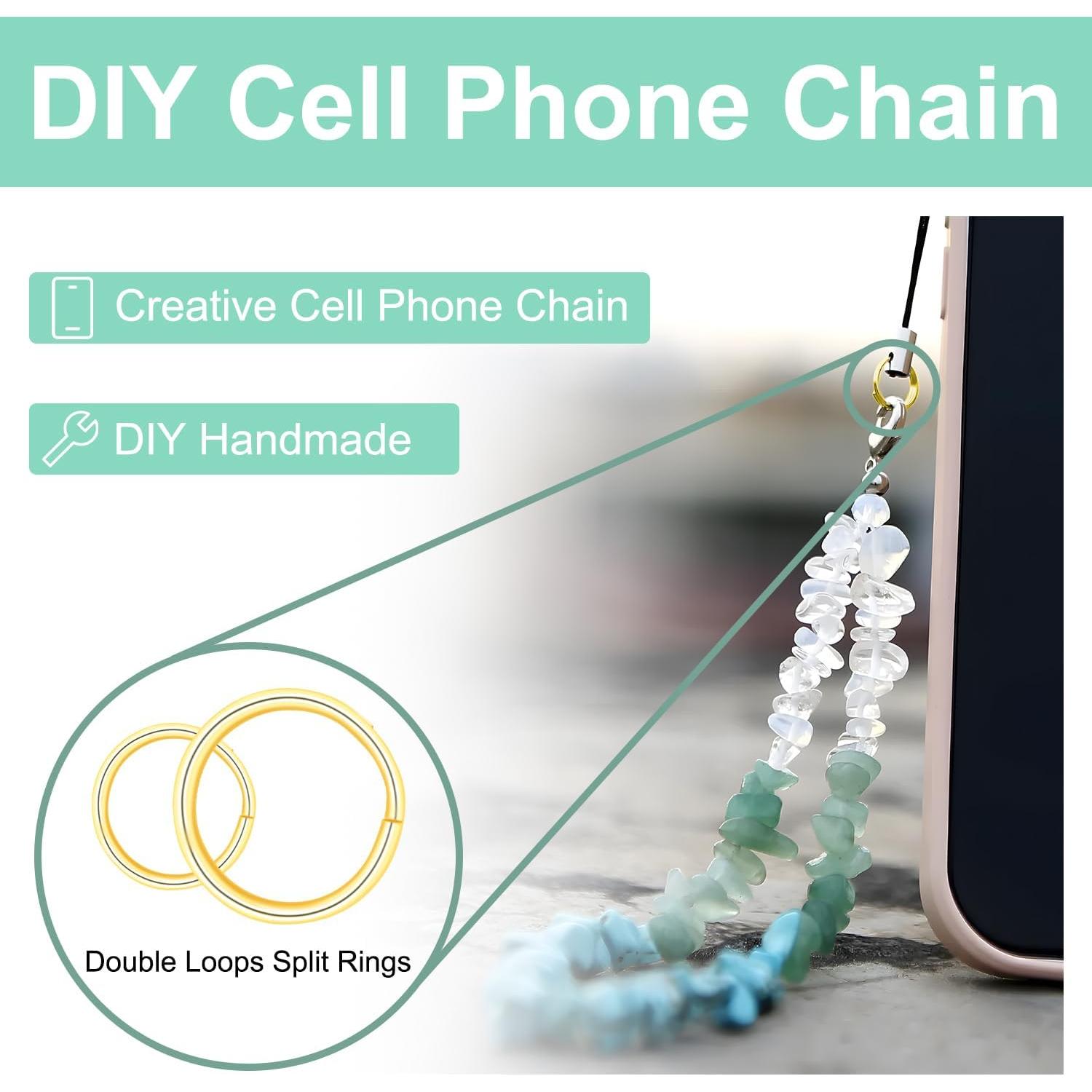 300 Anillos Divididos Dorados 5.9mm ManTangSun para Joyería