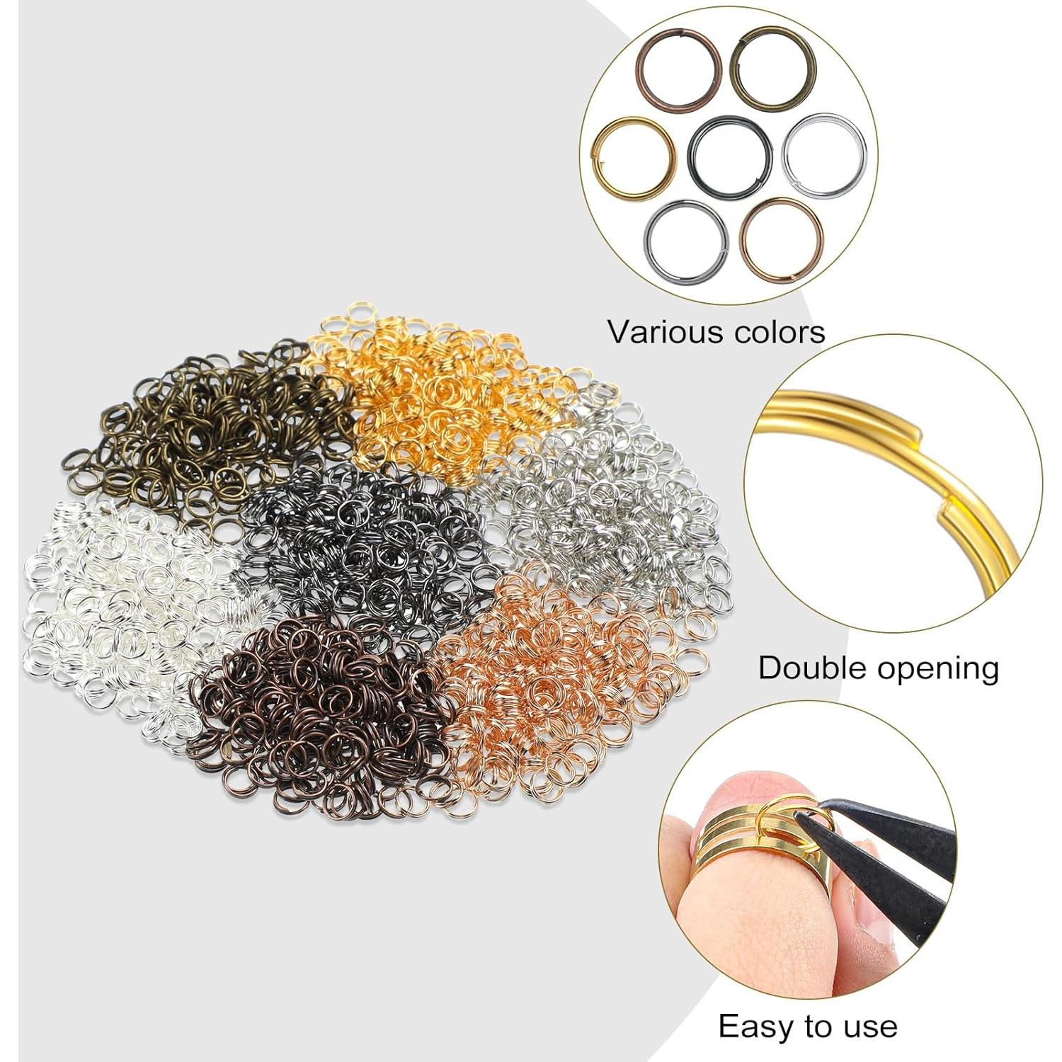 Hotop Juego de 1402 Anillas de Salto Doble Multicolor DIY
