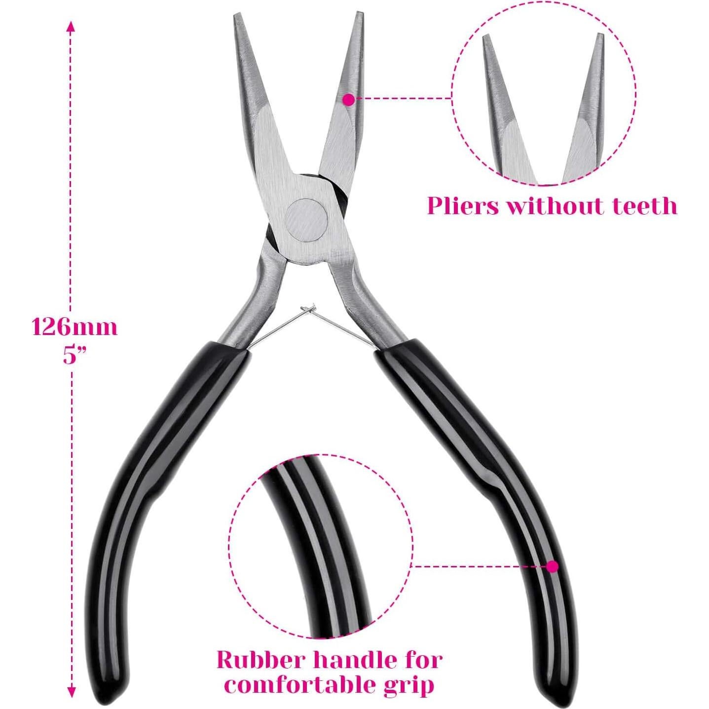 Juego de Alicates Cridoz para Joyas - 3 Piezas, Acero Negro