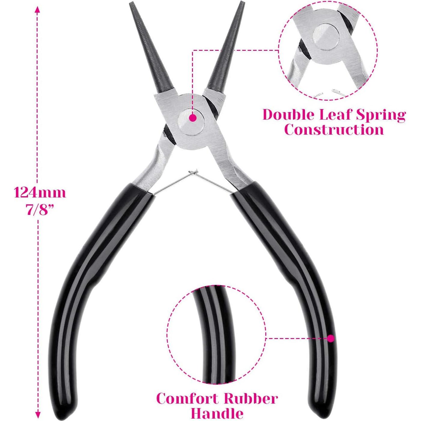 Juego de Alicates Cridoz para Joyas - 3 Piezas, Acero Negro