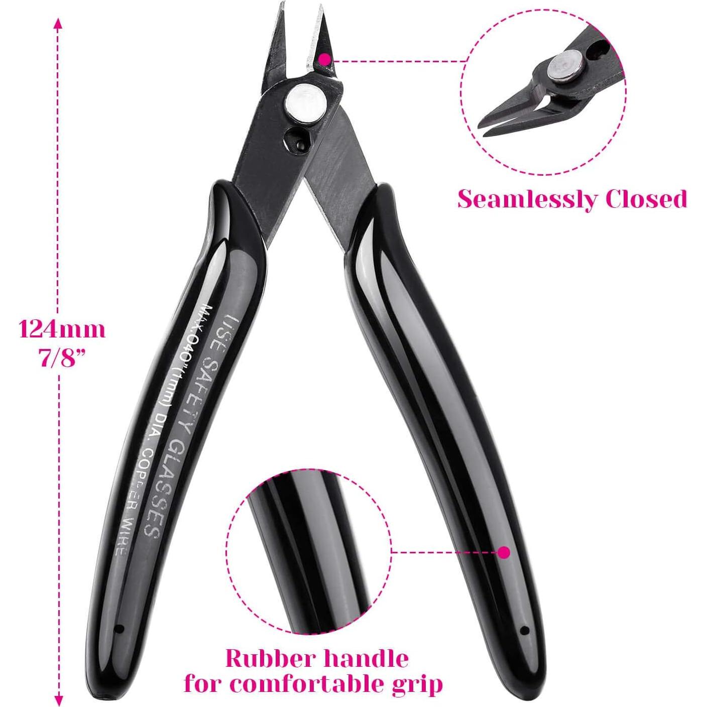 Juego de Alicates Cridoz para Joyas - 3 Piezas, Acero Negro