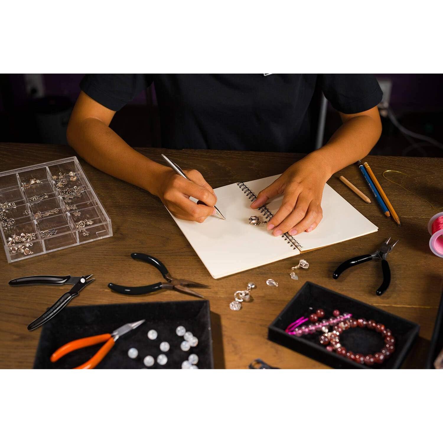 Juego de Alicates Cridoz para Joyas - 3 Piezas, Acero Negro