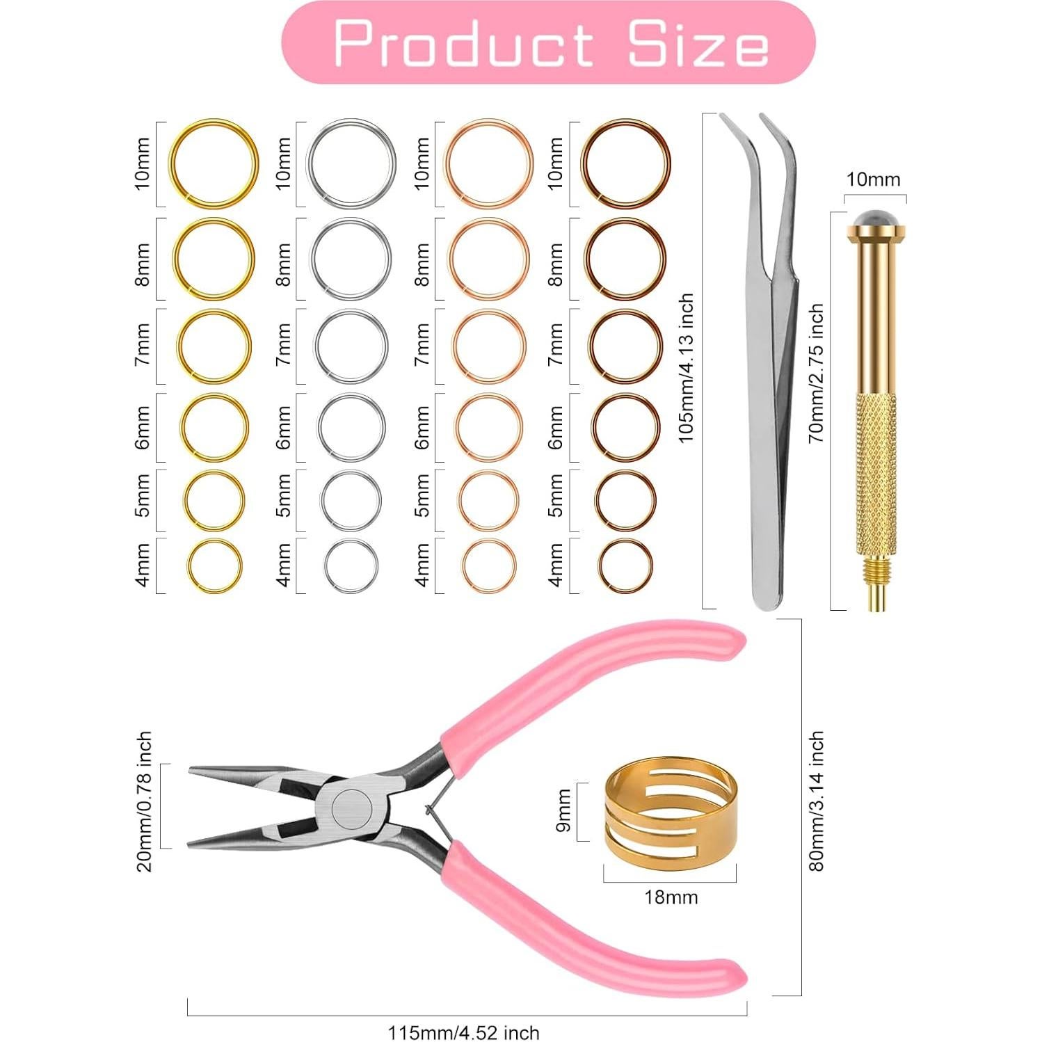 Kit de Accesorios de Arte de Uñas TOROKOM 1014 Piezas
