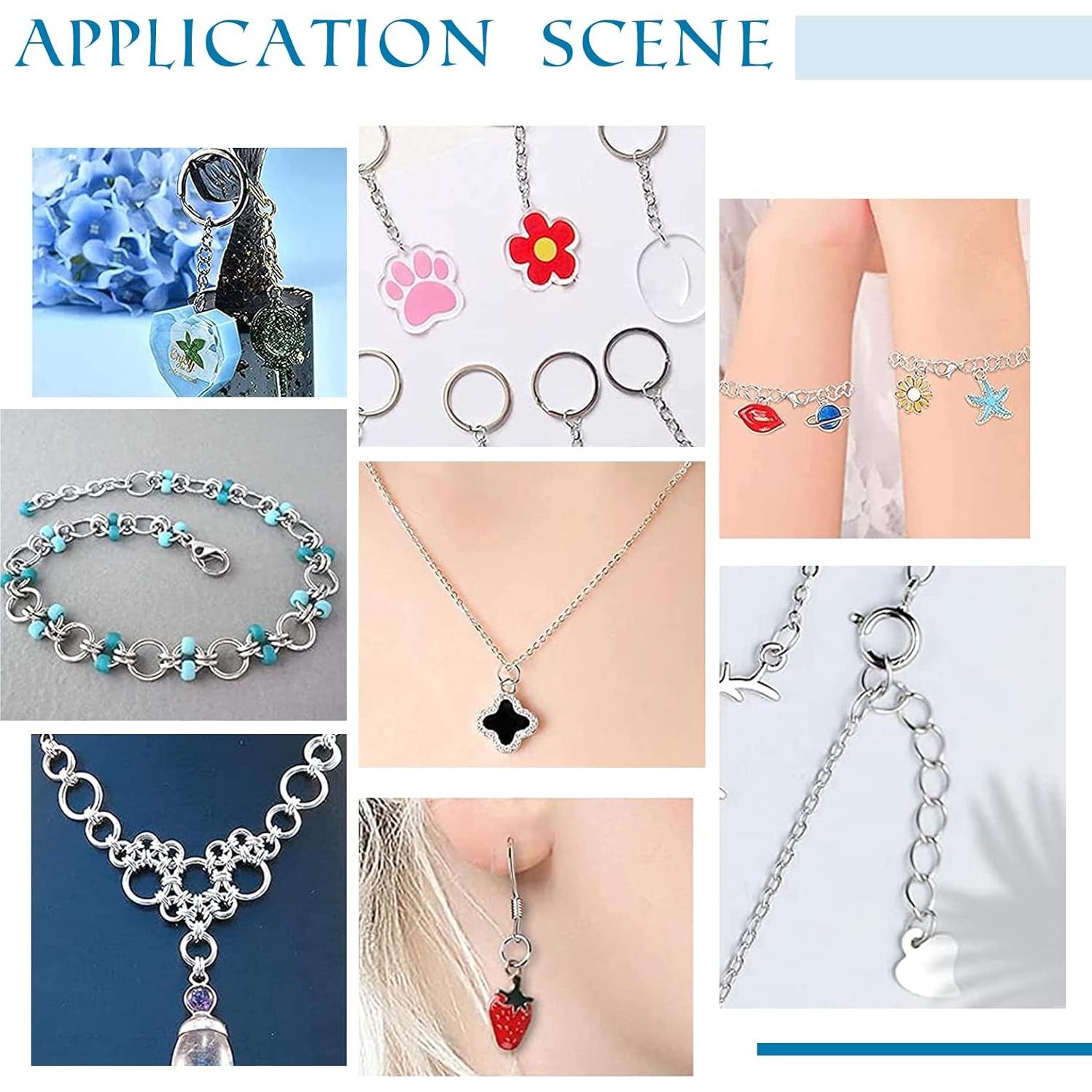 Anillas de Salto Abiertas PH PandaHall 1000pcs Acero Inoxidable 4-10mm