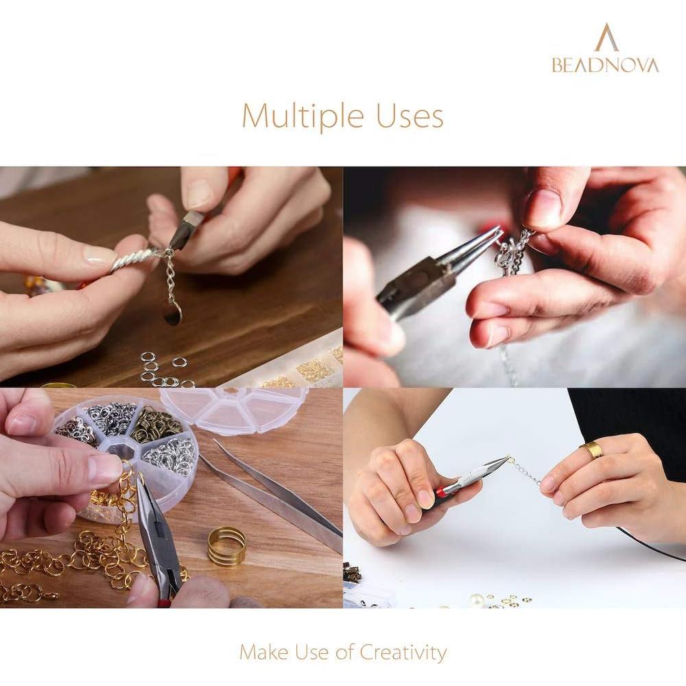 Anillas Abiertas de 8mm BEADNOVA - 300 Piezas Plata para Joyas