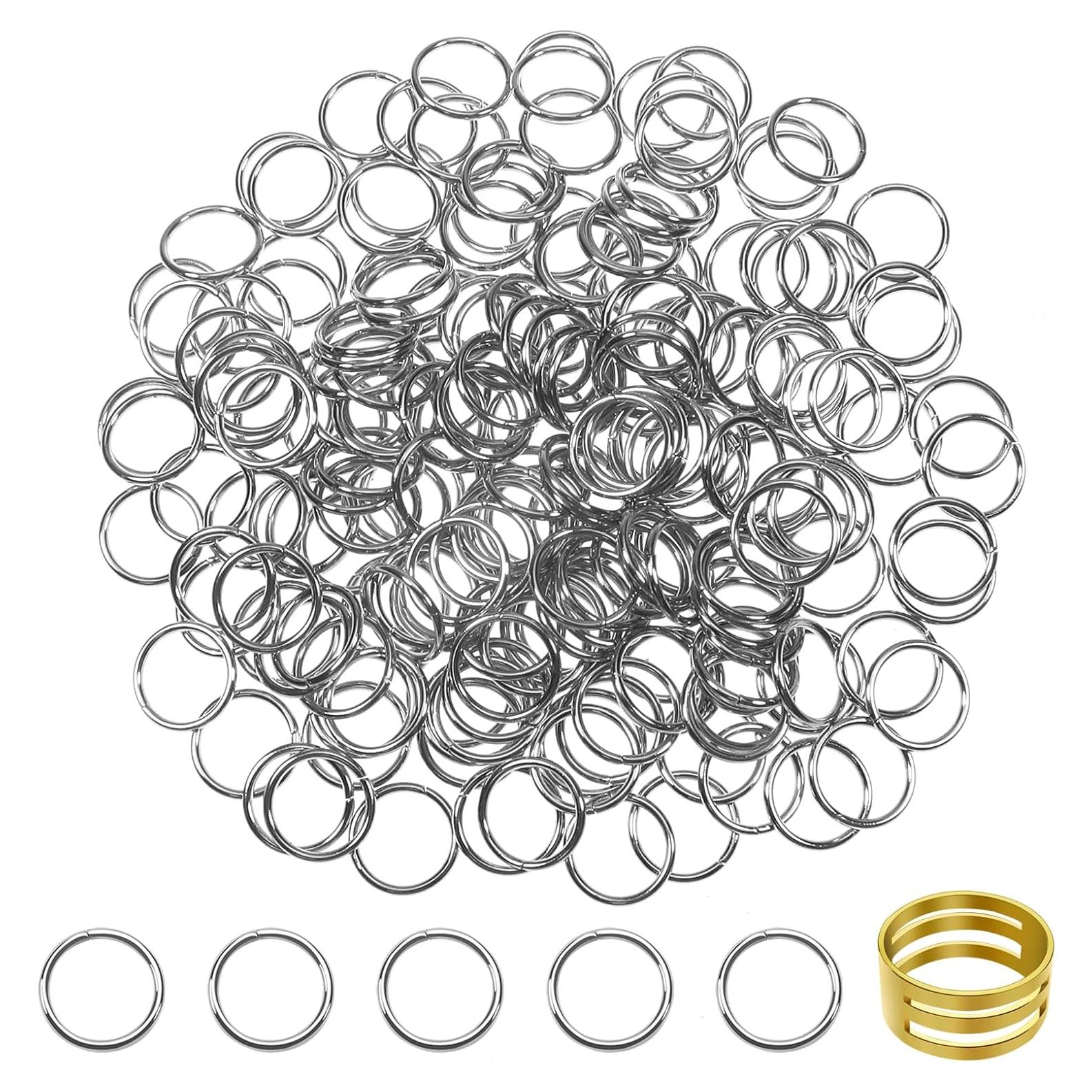 Anillas de Salto Abiertas TOAOB 200pcs 12mm Acero Inoxidable