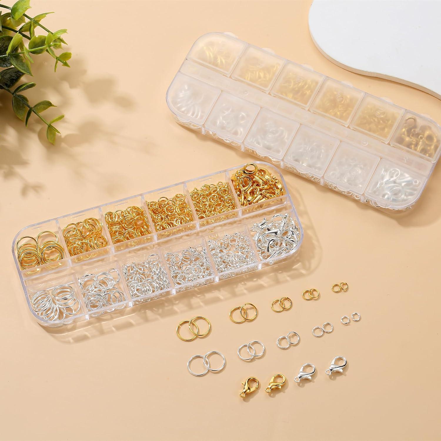 Kit de Anillas Abiertas KOPOX 500PCS Plata y Oro 5 Tamaños