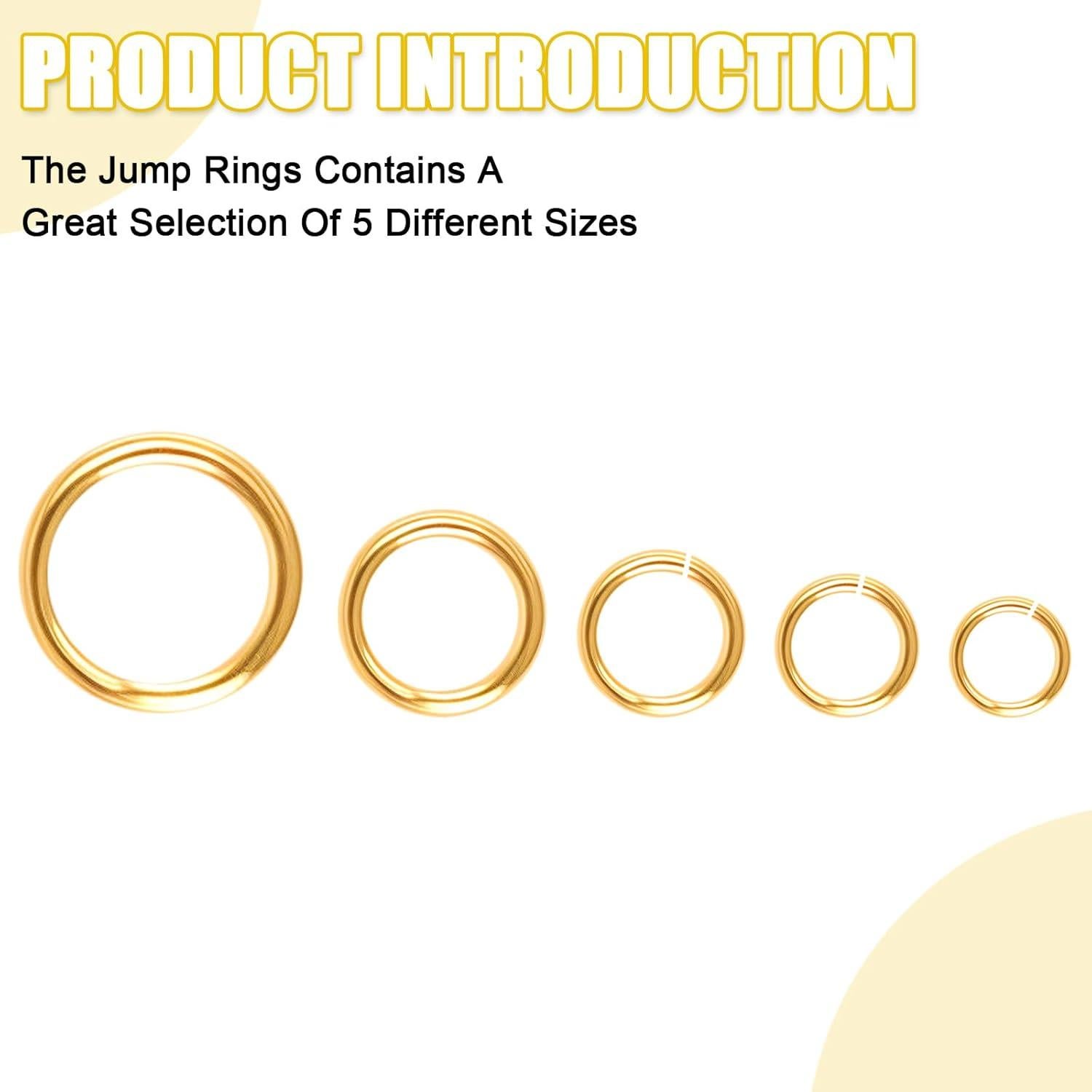 Anillas de Salto Phinus 1200P Oro, Kit de Joyería con Alicates