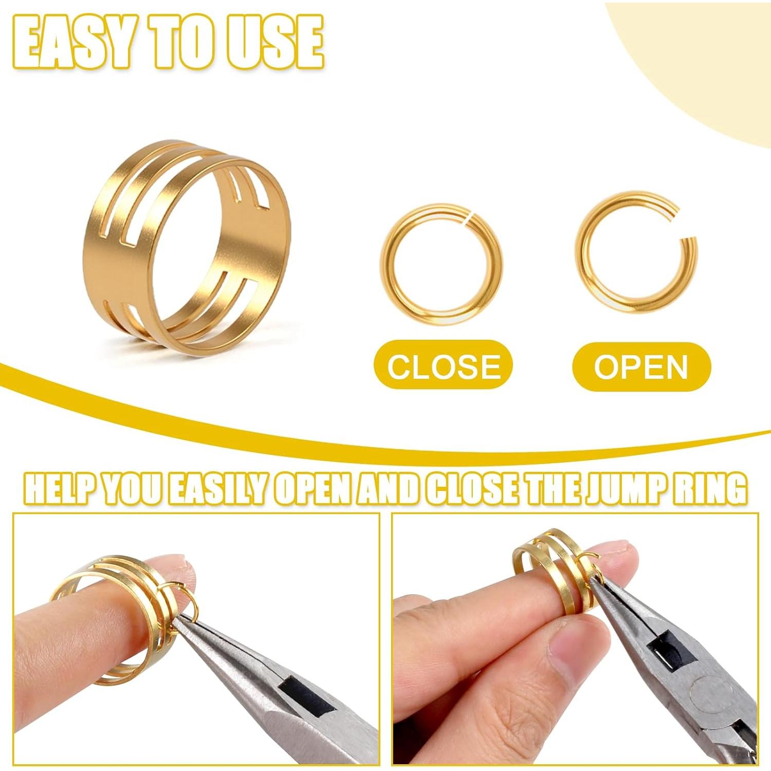 Anillas de Salto Phinus 1200P Oro, Kit de Joyería con Alicates