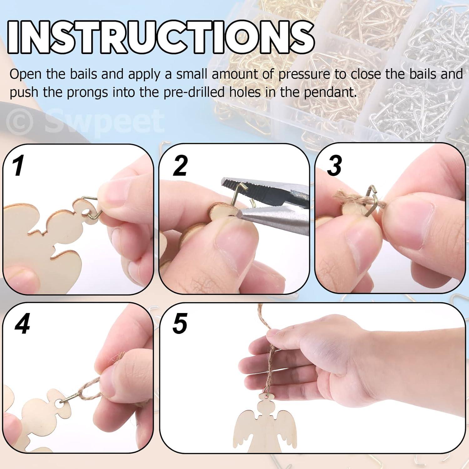 Kit de Joyería Swpeet 1001Pcs Anillas Triangulares 10mm