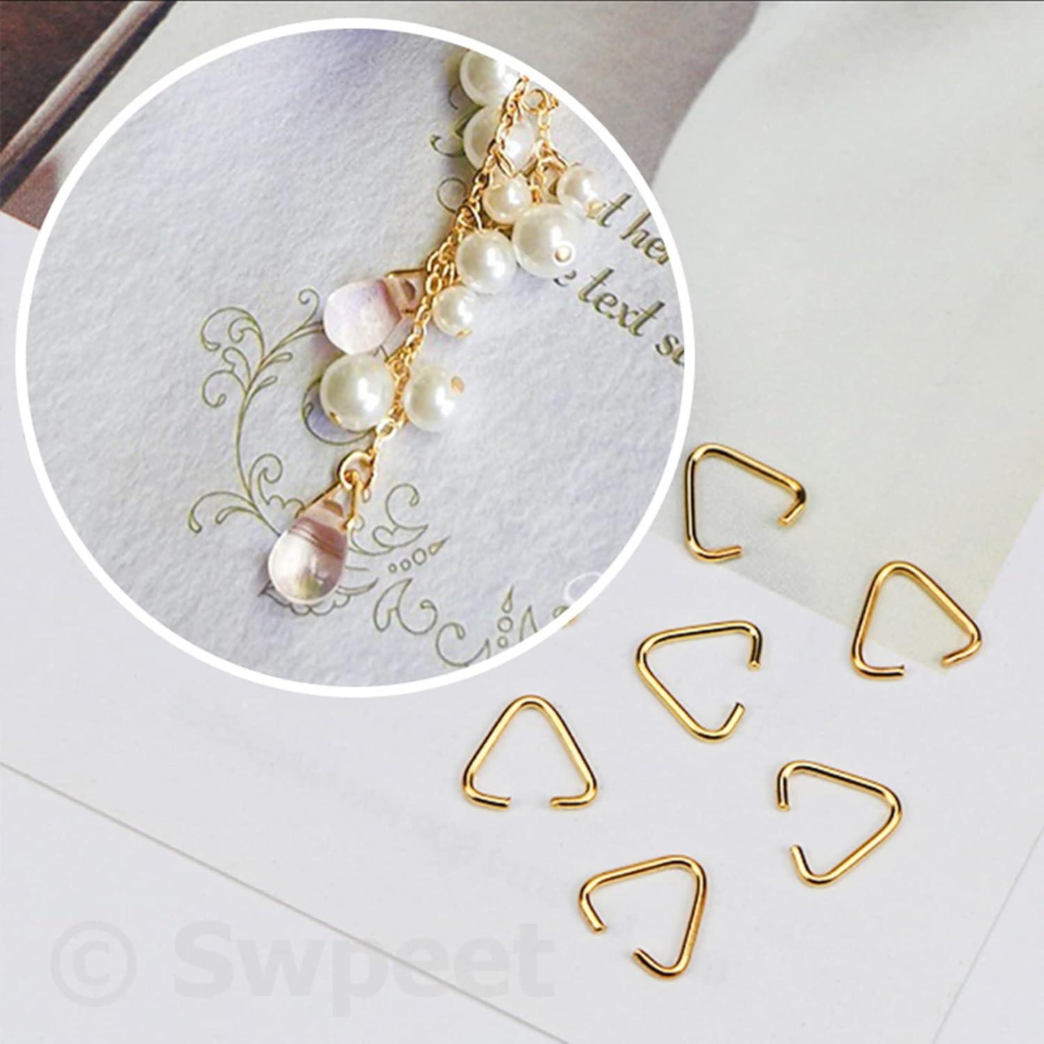 Kit de Joyería Swpeet 1001Pcs Anillas Triangulares 10mm