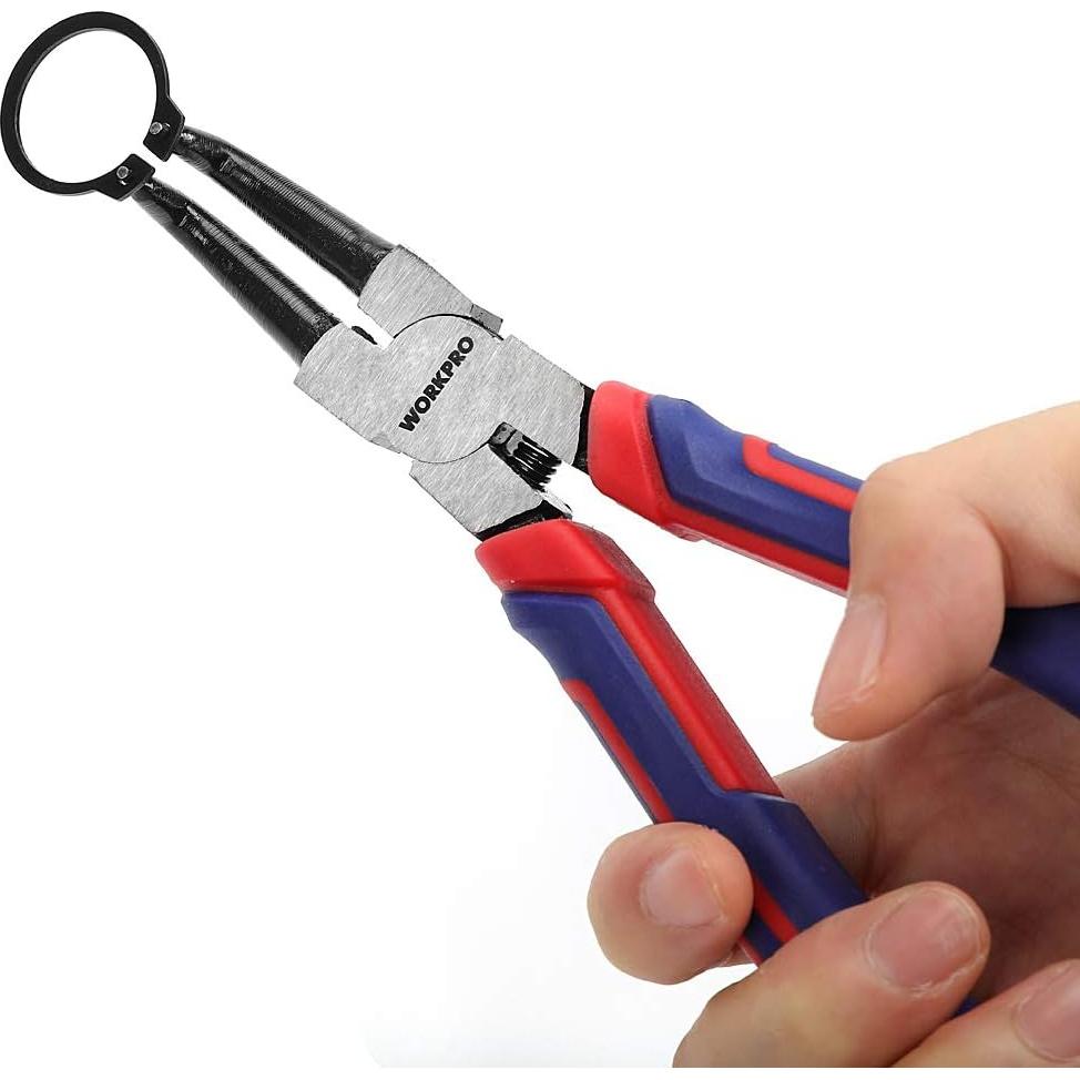 WORKPRO Juego de Pinzas de Anillo de Snap 4 Piezas 25 cm