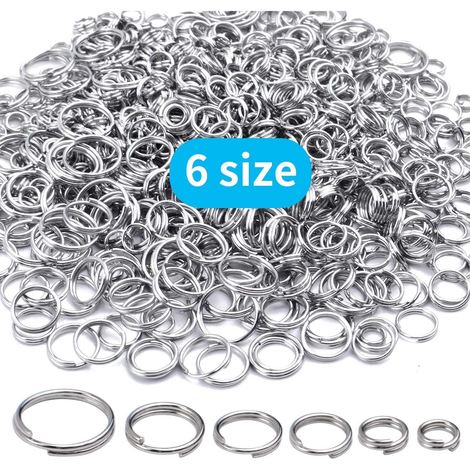 Anillos de Salto Divididos Aylifu - 100g, 6 Tamaños 4-10mm