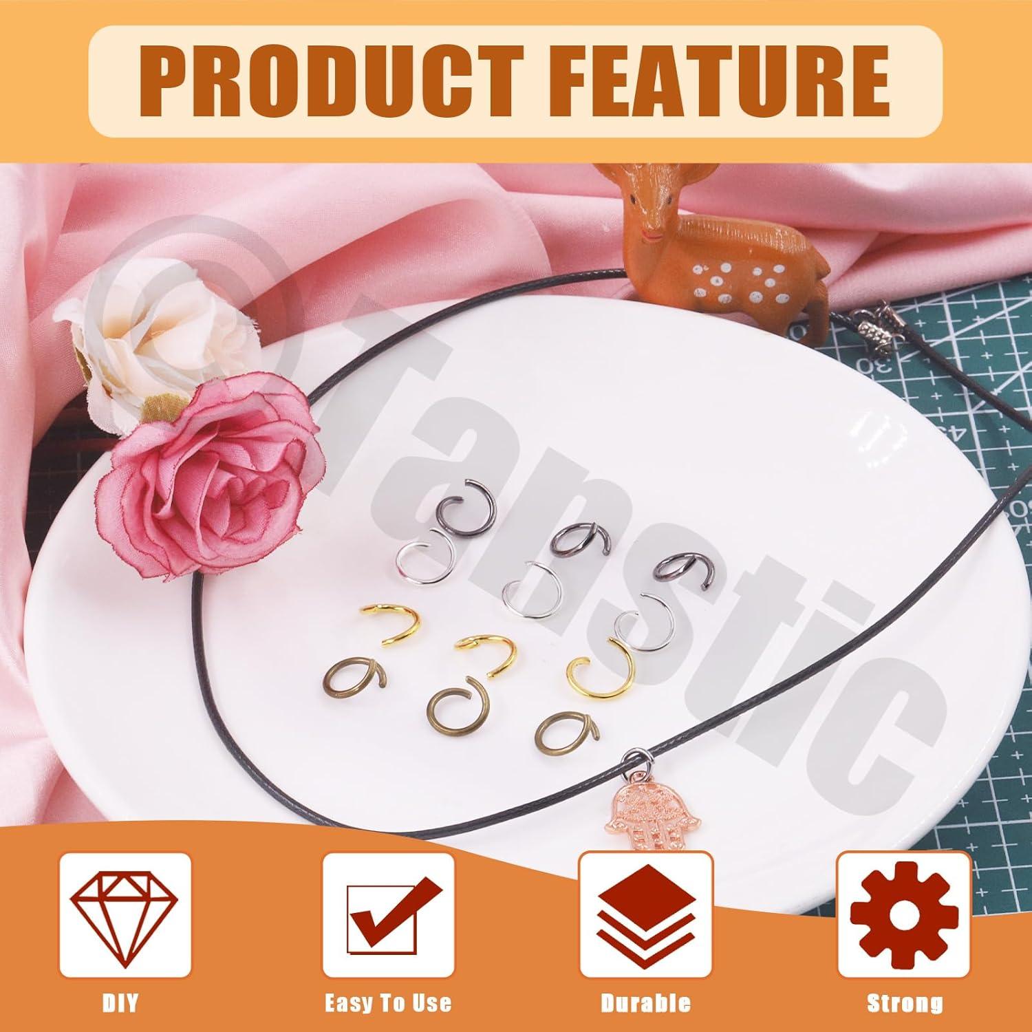 Kit de Anillas Abiertas Tanstic 1403Pcs Bronce 4-10mm