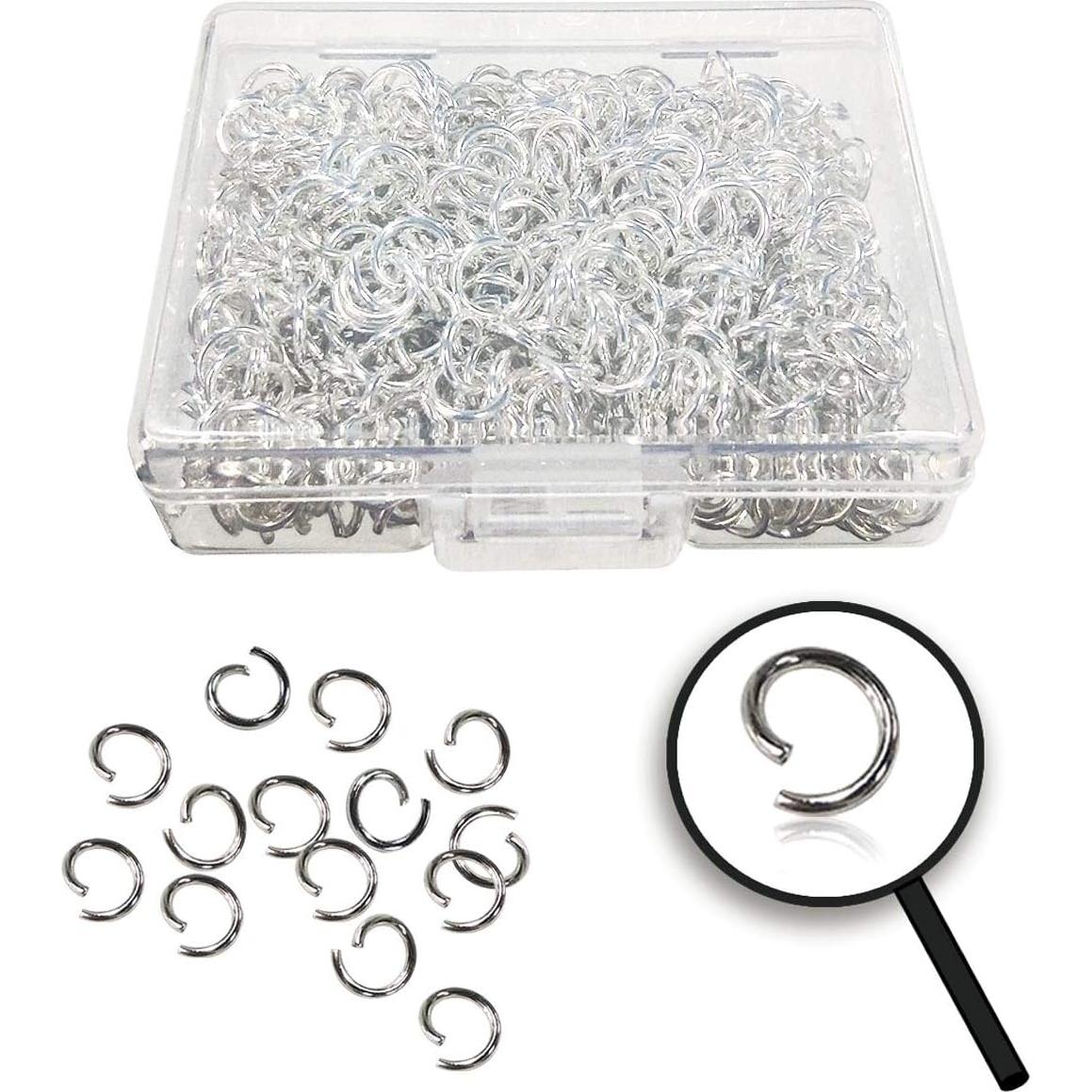 Anillas de Salto Plateadas TTSAM 600 Pcs 6mm para Joyas