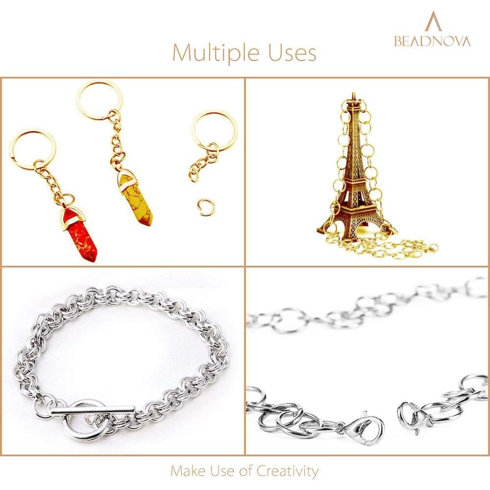 Anillas Abiertas Doradas BEADNOVA para Joyería - Set 1500pcs