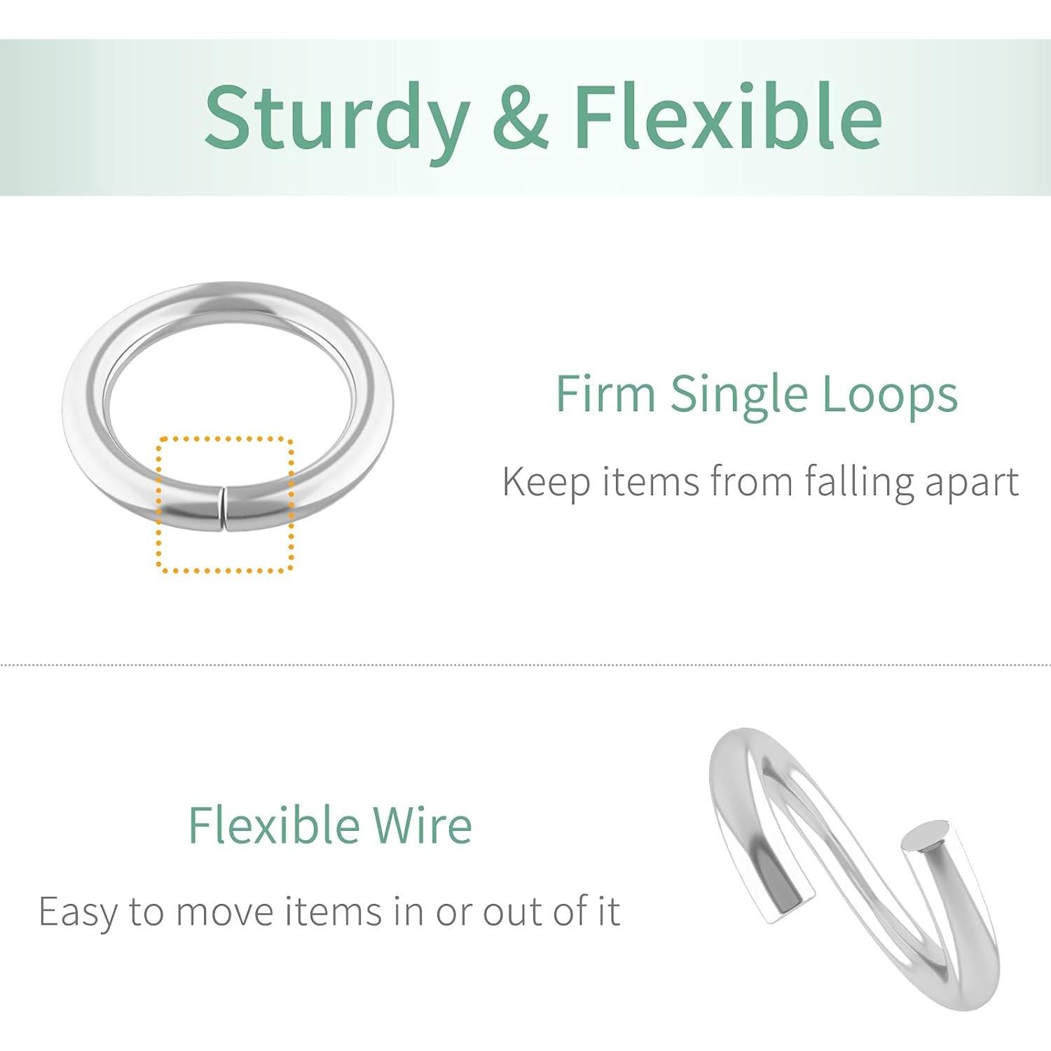 Anillas de Salto Uniclife 6 mm Plata Brillante 1000 Pcs