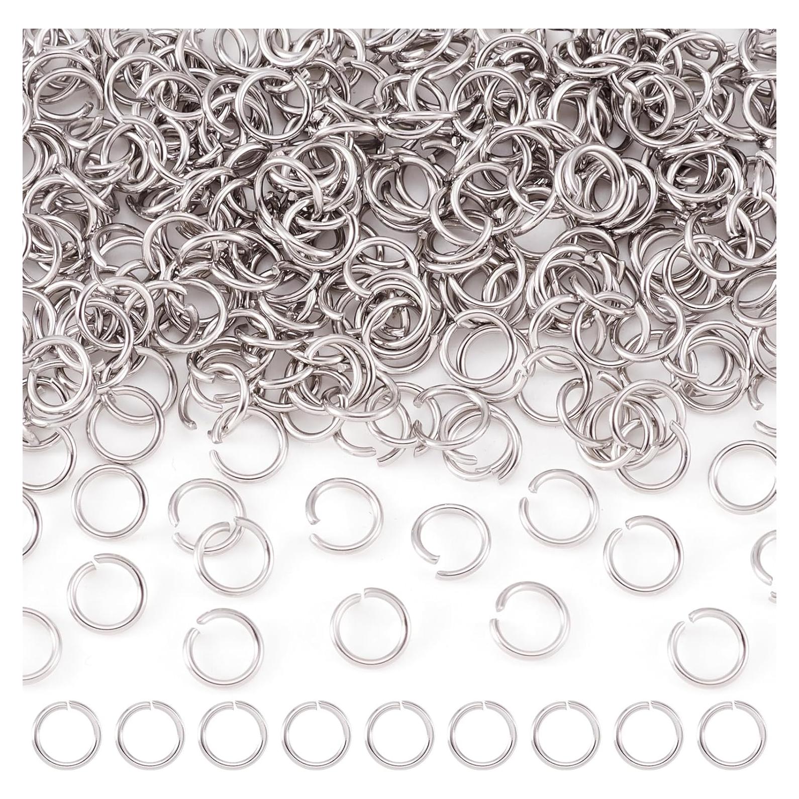 Anillas Abiertas de Acero Inoxidable Craftdady 1000 Pcs 8mm