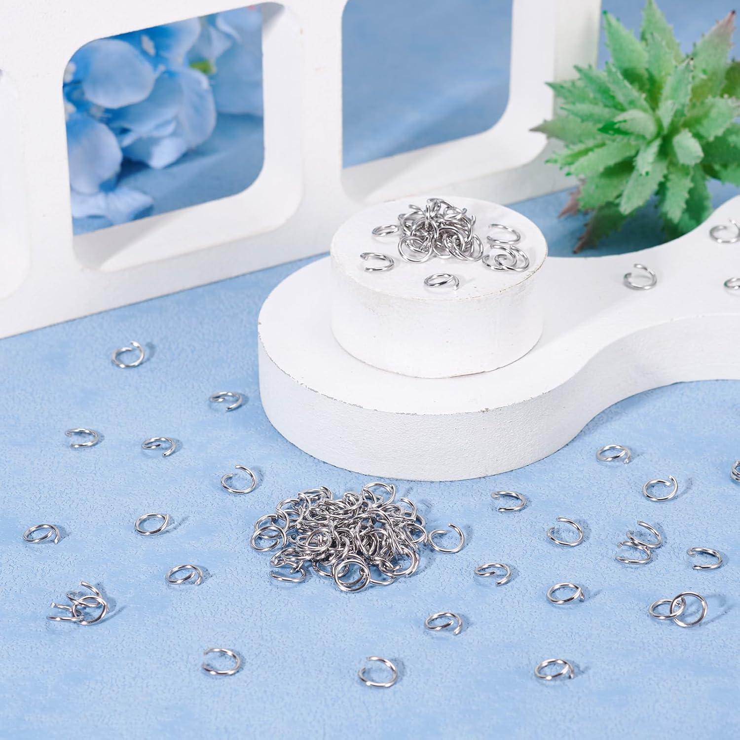 Anillas Abiertas de Acero Inoxidable Craftdady 1000 Pcs 8mm