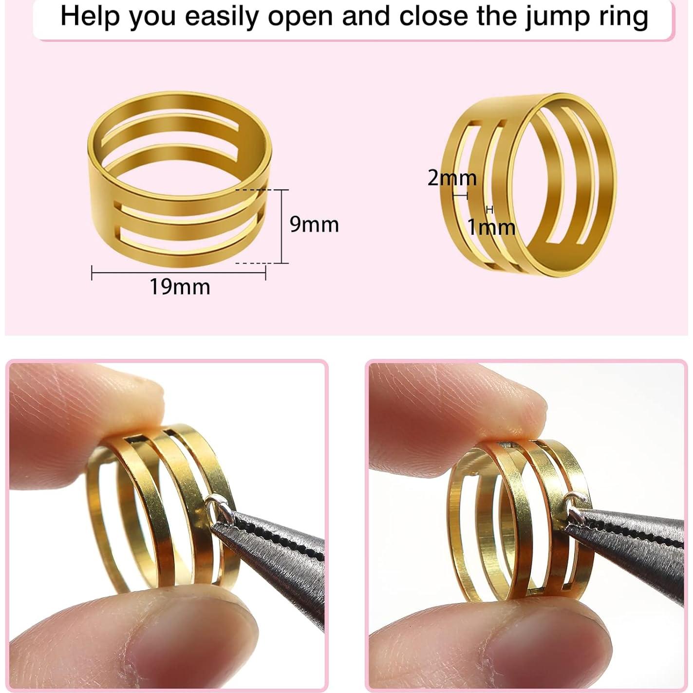 TOAOB 1000 Anillas de Salto Acero Inoxidable 4-10mm Joyería