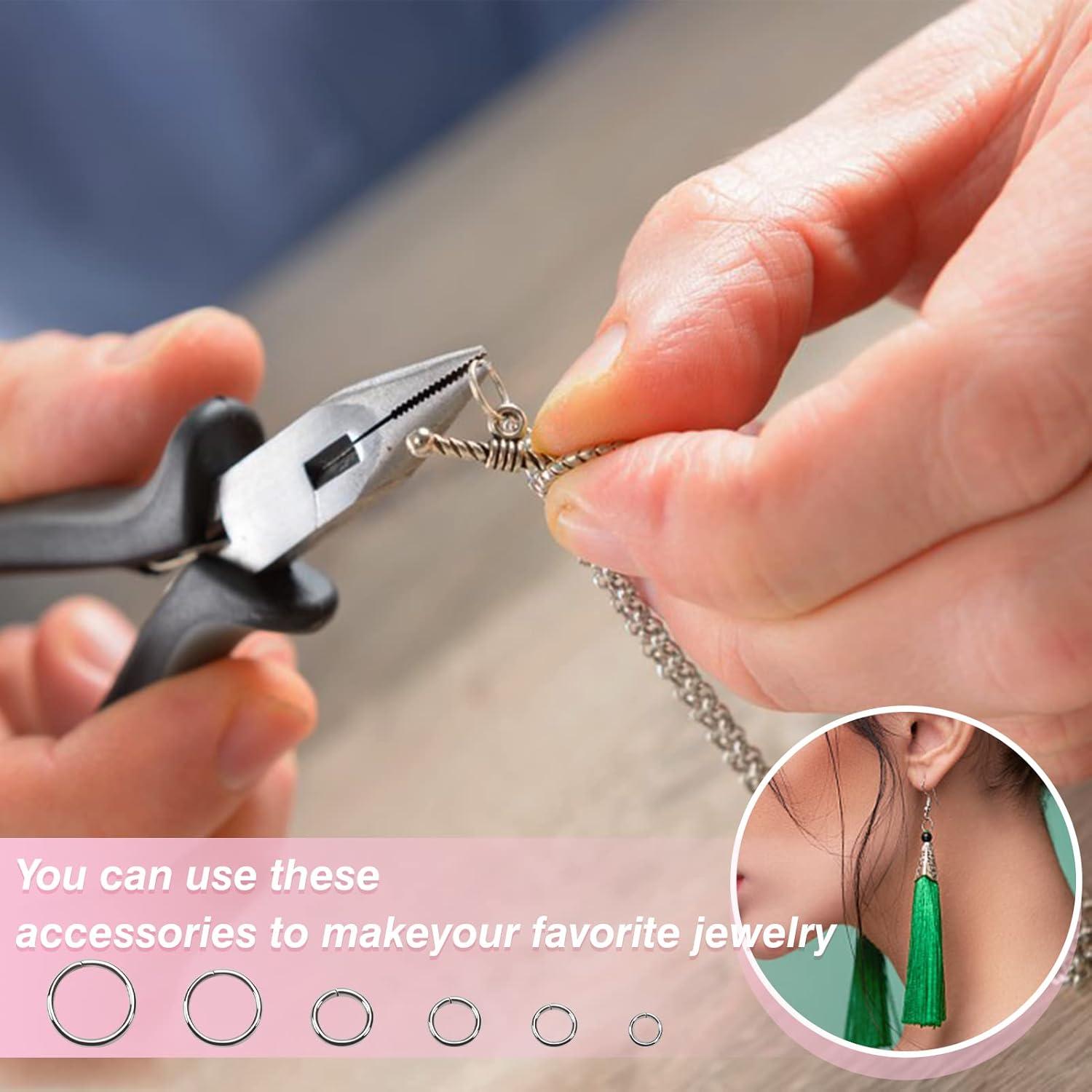 TOAOB 1000 Anillas de Salto Acero Inoxidable 4-10mm Joyería