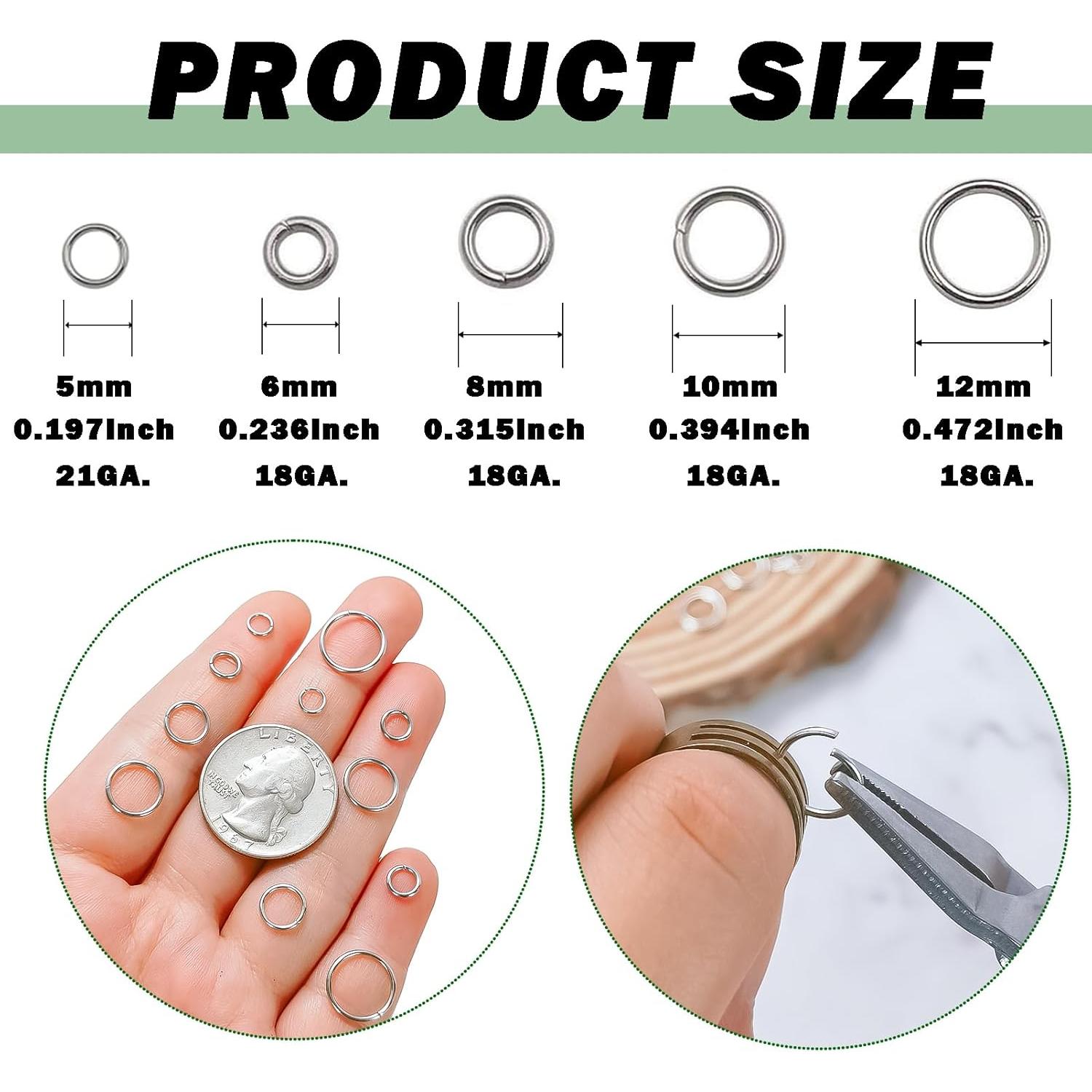 1000 Anillas de Salto de Acero Inoxidable 10mm CREATZONE