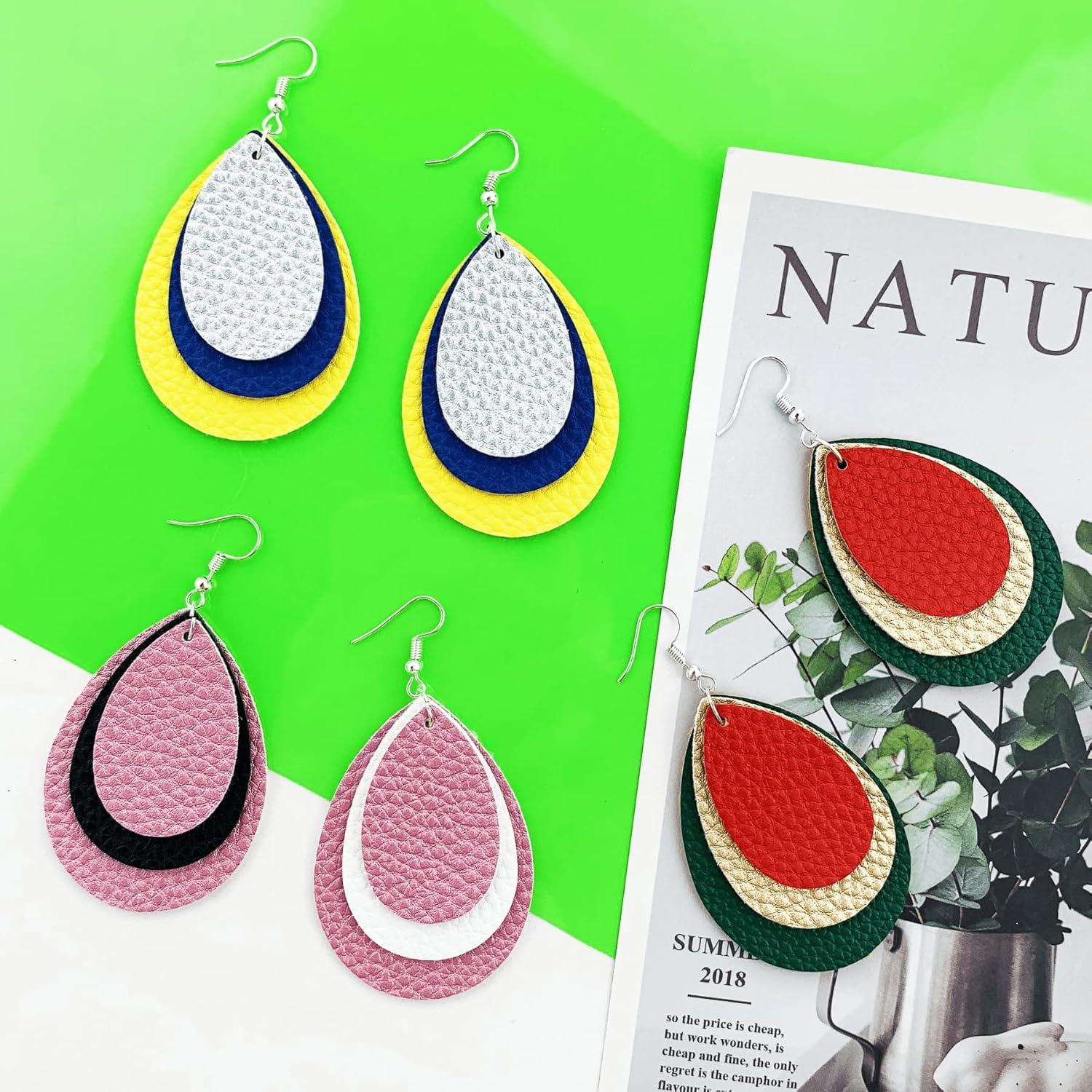 Kit de Pendientes de Cuero Sintético AOUXSEEM 181 Piezas