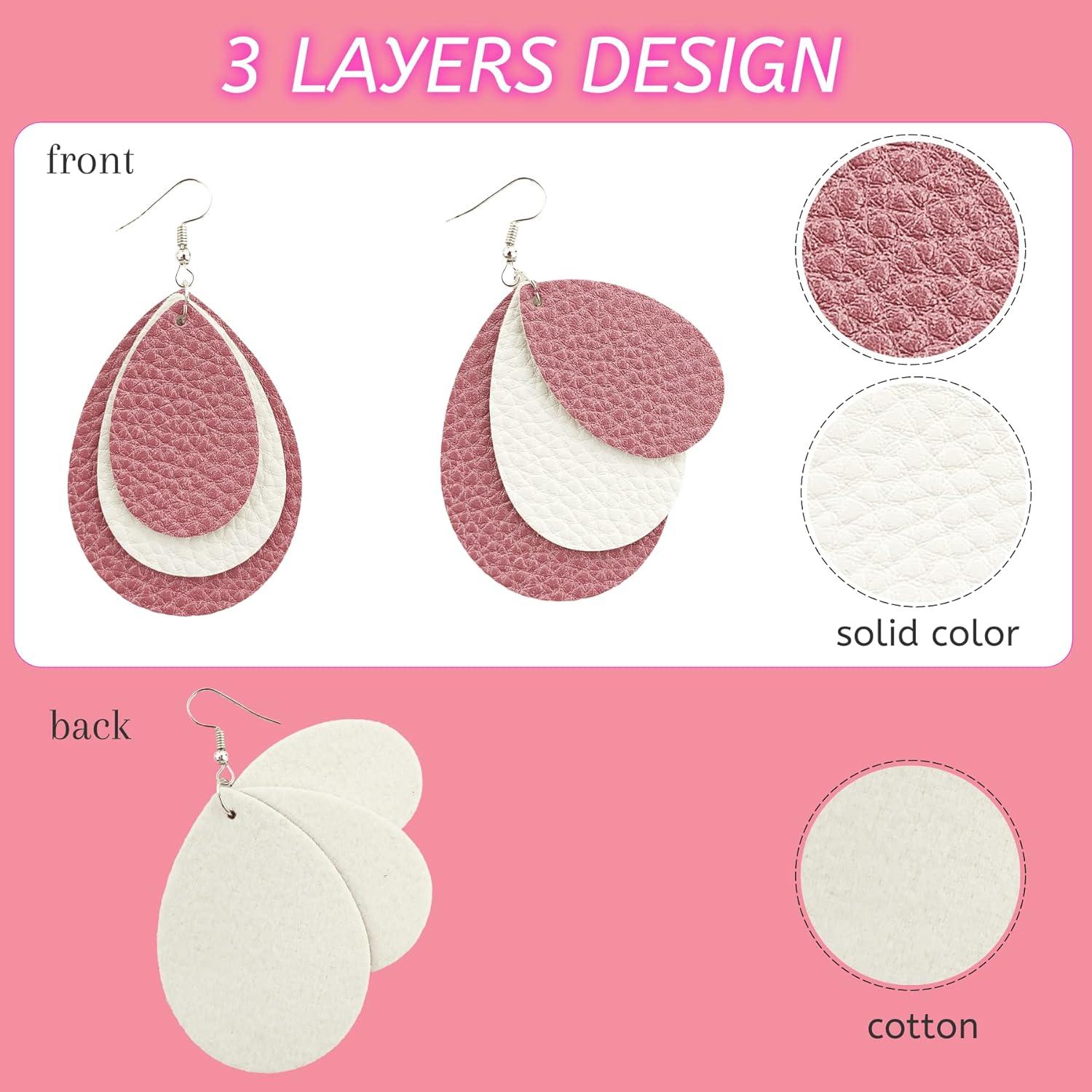 Kit de Pendientes de Cuero Sintético AOUXSEEM 181 Piezas