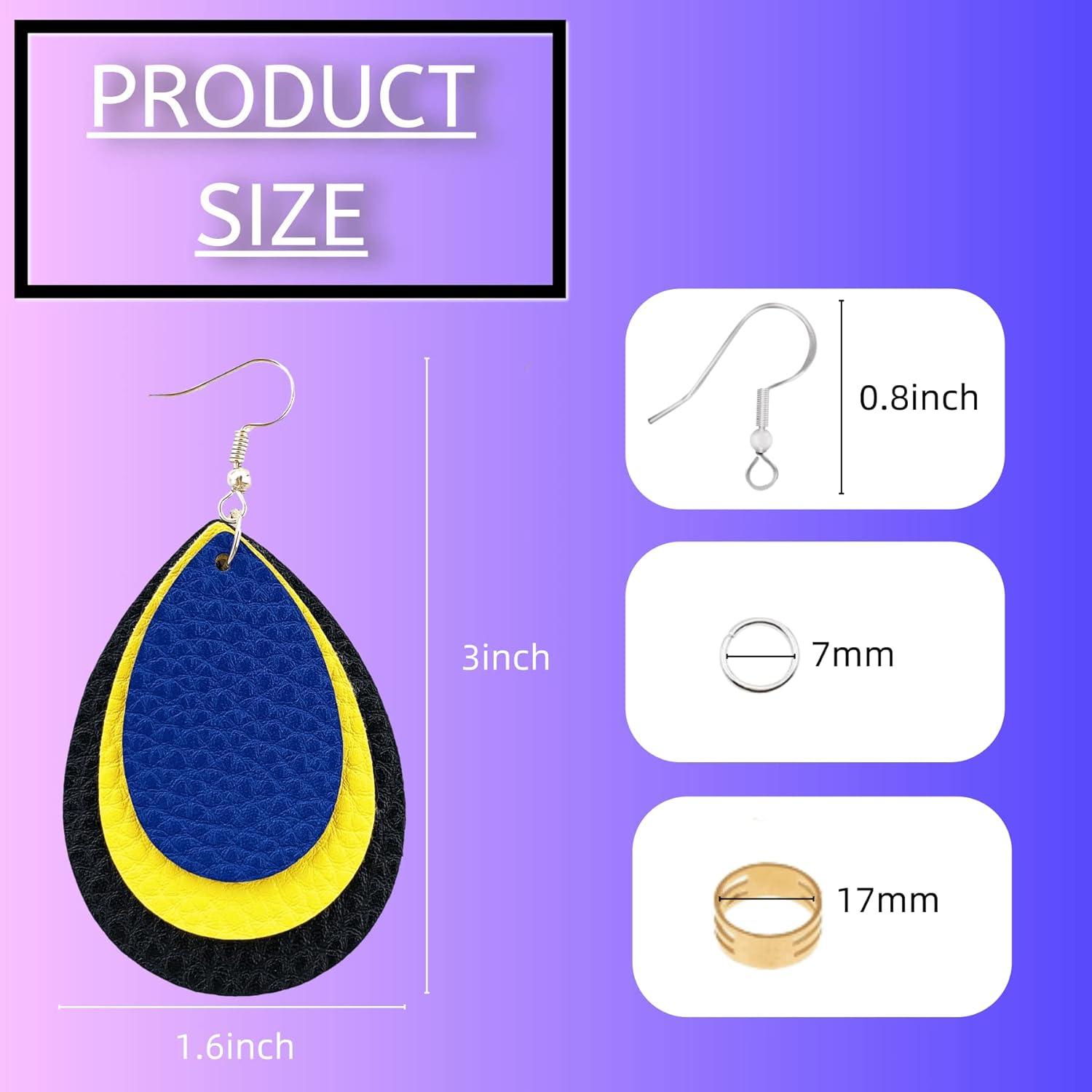 Kit de Pendientes de Cuero Sintético AOUXSEEM 181 Piezas