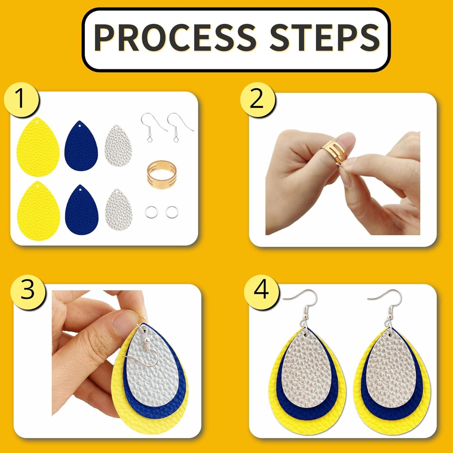 Kit de Pendientes de Cuero Sintético AOUXSEEM 181 Piezas