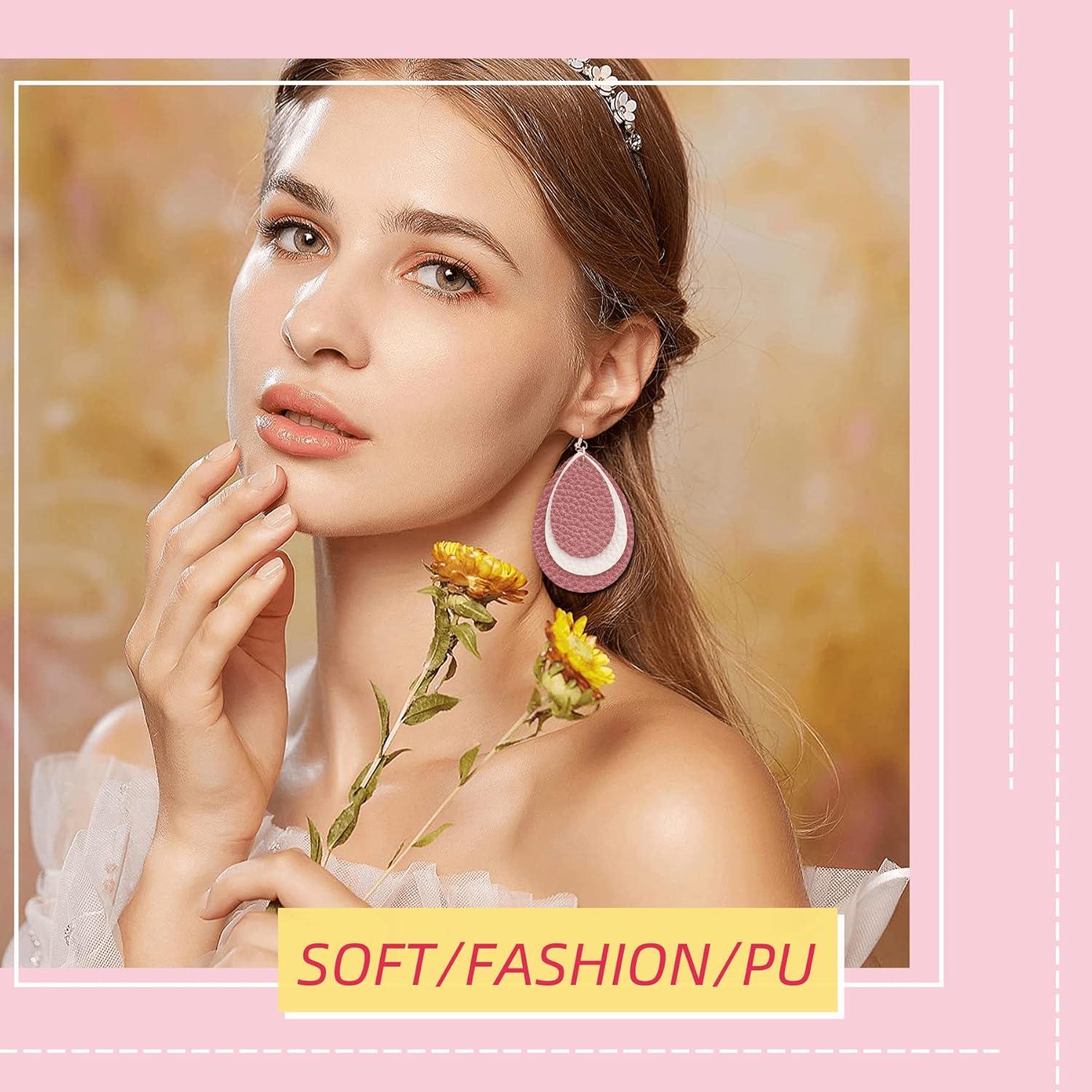 Kit de Pendientes de Cuero Sintético AOUXSEEM 181 Piezas