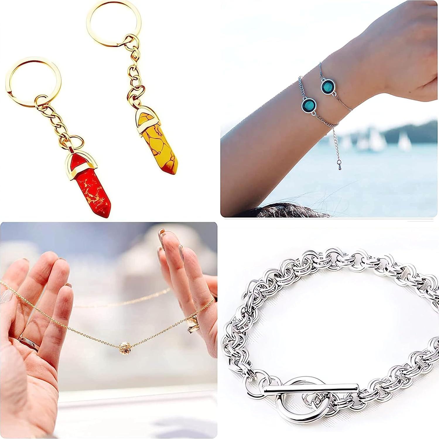 YAKA 1600 Anillas Abiertas de Joyería en Níquel - 6 Tamaños