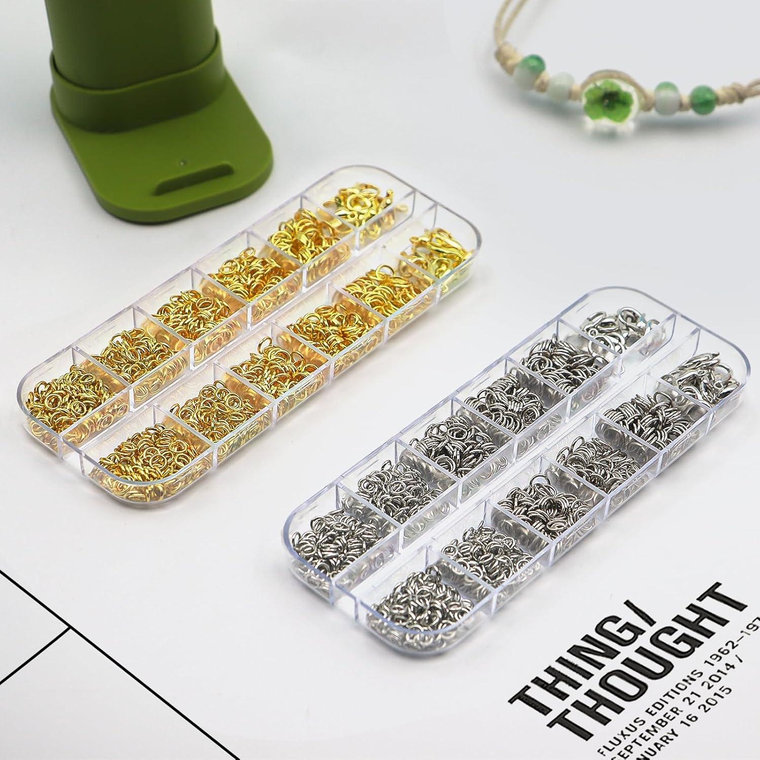 Kit 1720pcs Anillas de Salto y Cierres Joongoom Oro Plata