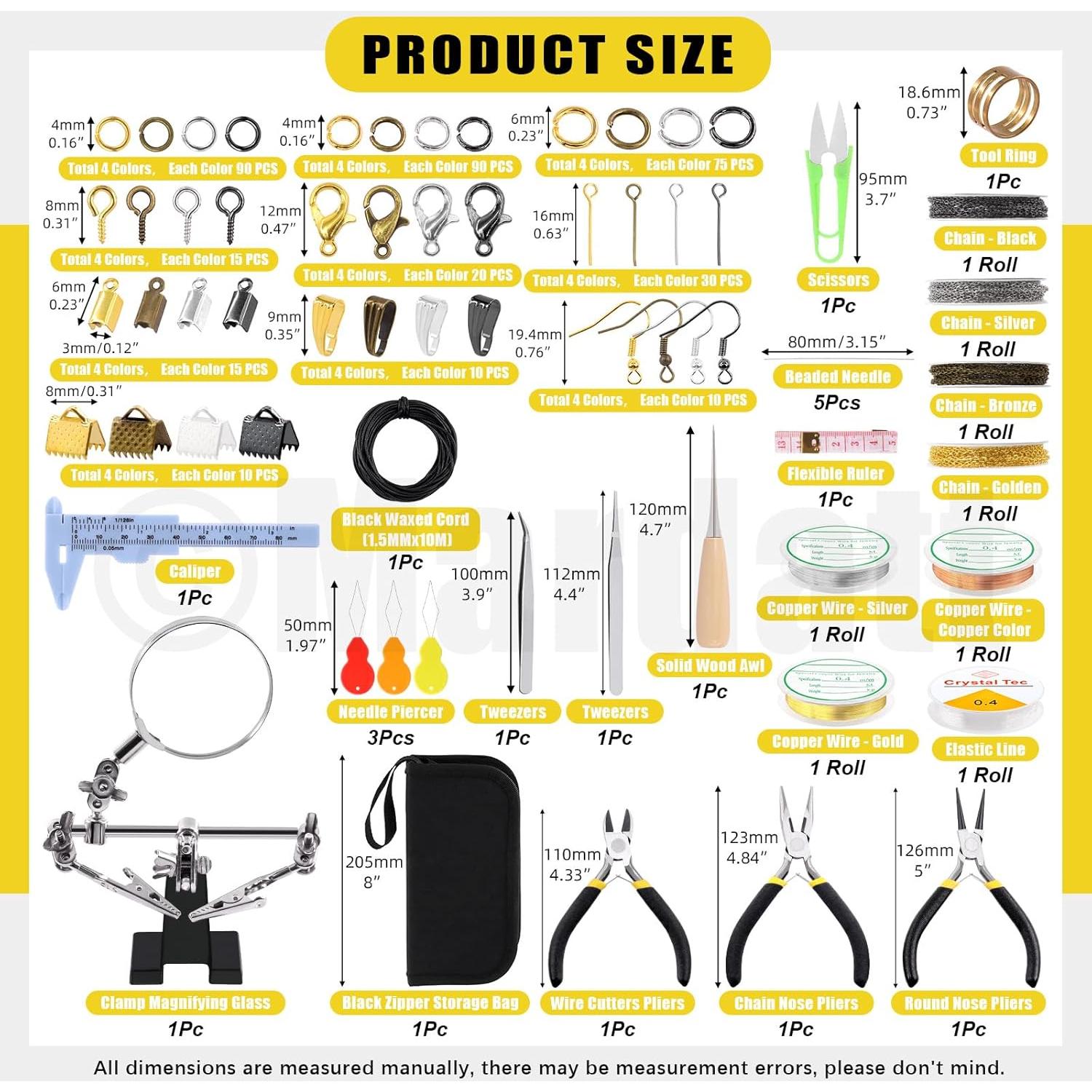 Kit de Suministros para Hacer Joyería Mardatt 1488Pcs