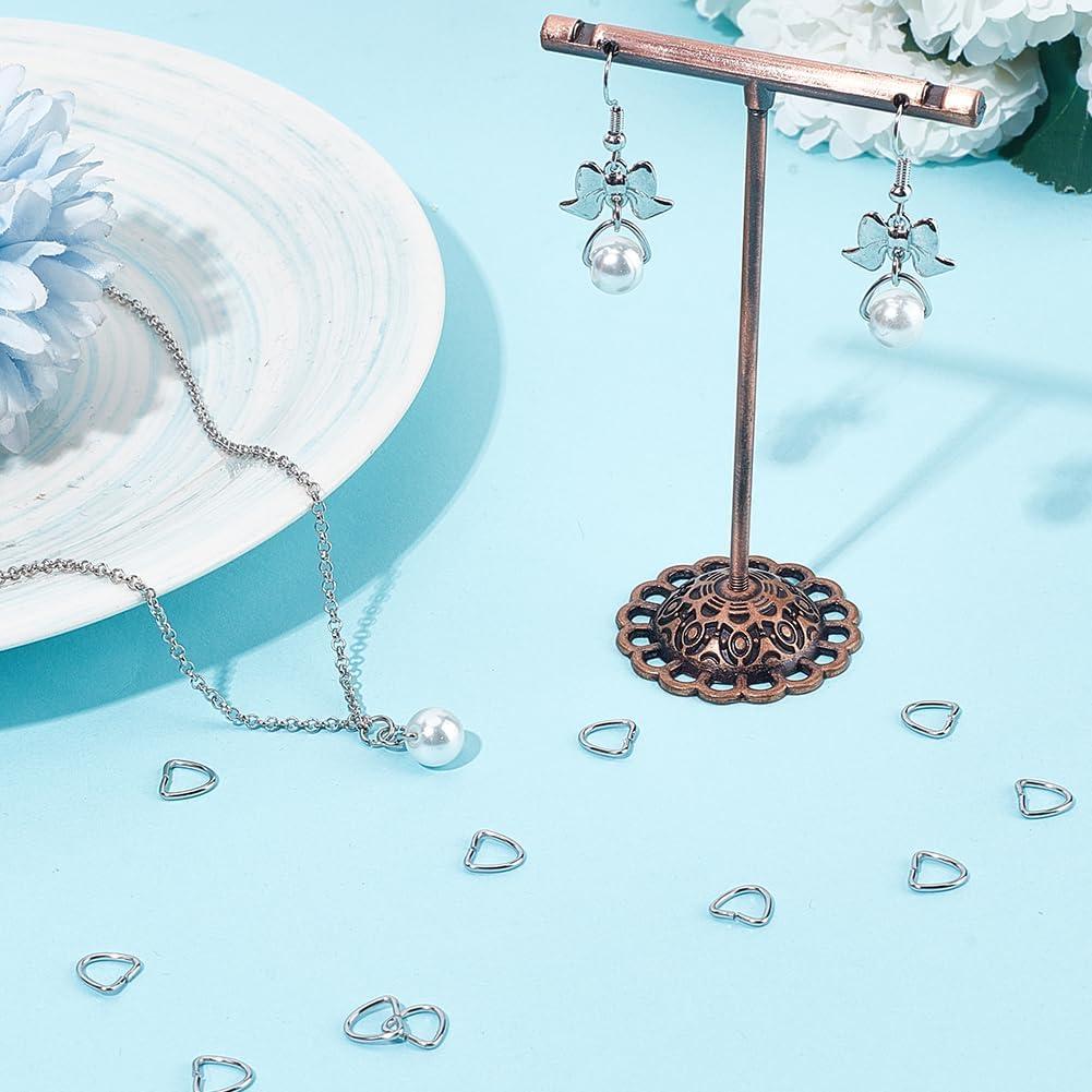 Anillos Triángulo de Metal 200 Pcs SUNNYCLUE Acero Inoxidable