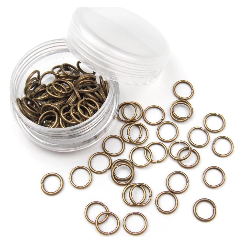 Anillas Abiertas para Joyería Todo en Uno Bronce Antiguo 8mm