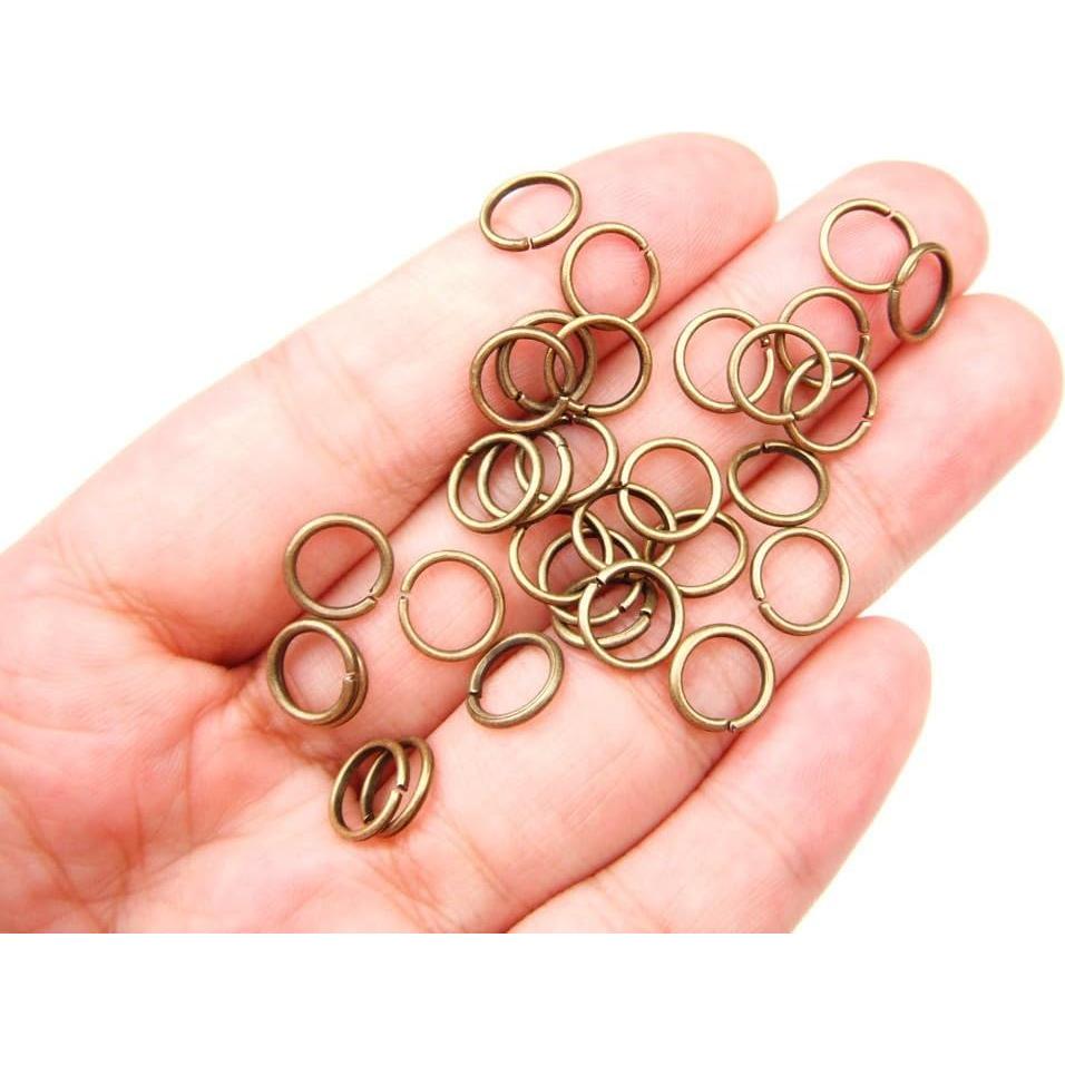 Anillas Abiertas para Joyería Todo en Uno Bronce Antiguo 8mm